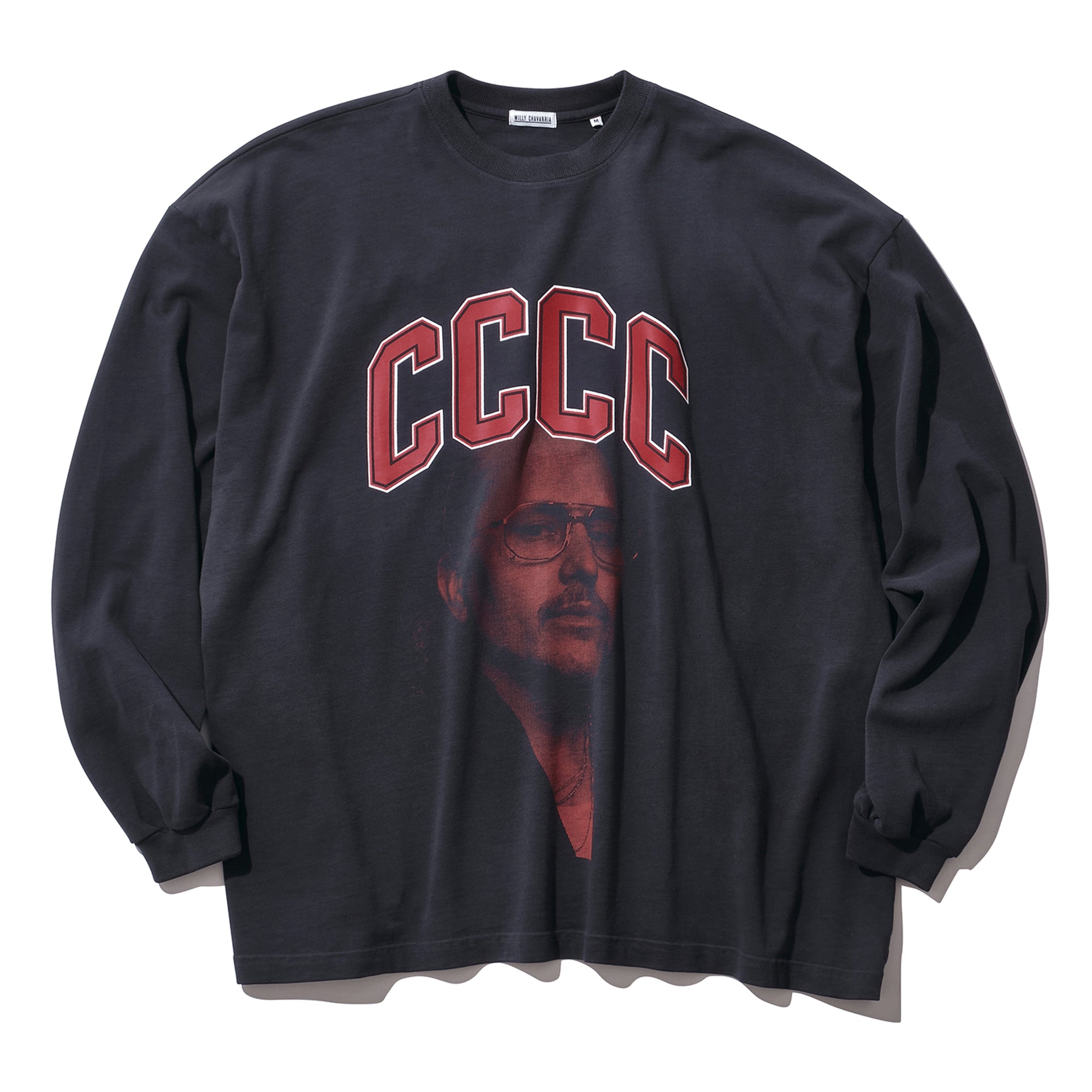 23AW WILLY CHAVARRIA / WILLY FACE LS T CHEMICAL BLACK