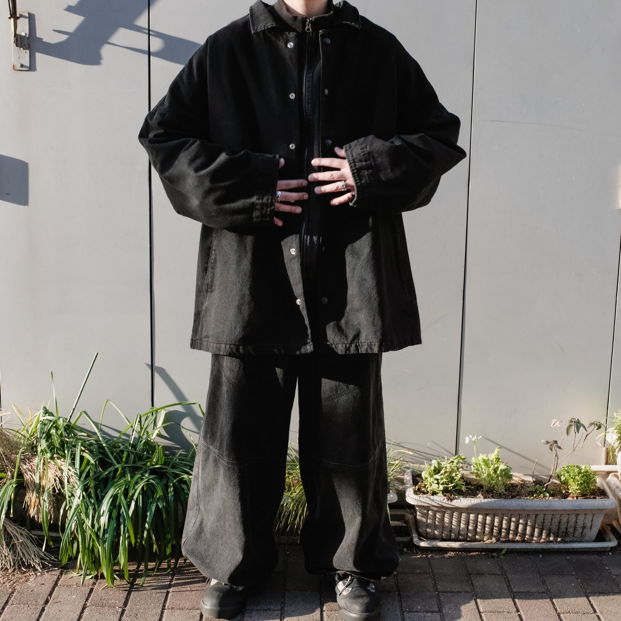 WILLY CHAVARRIA / WASHED MONSTER PUFFER WASHED ONE WASH BLACK