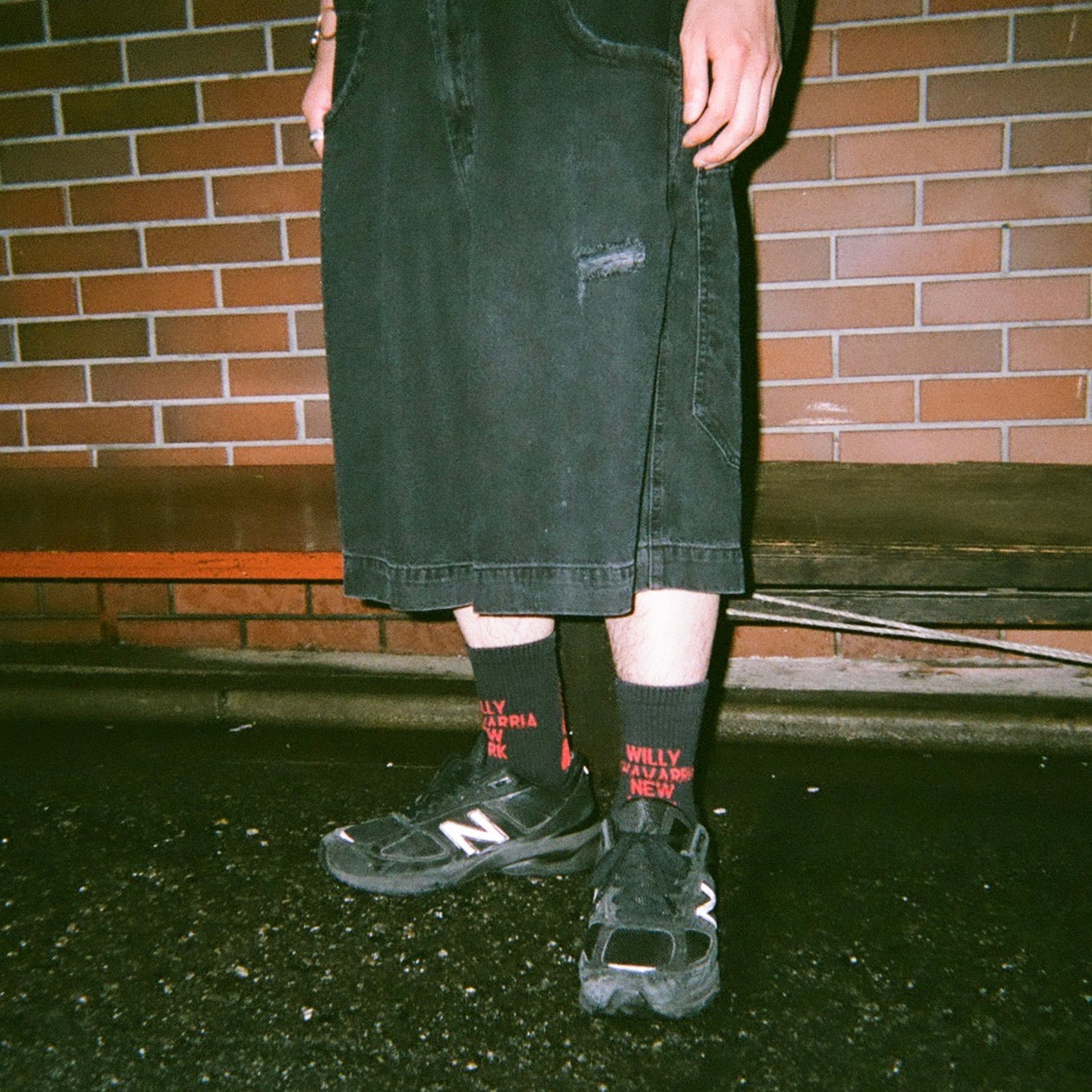 WILLY CHAVARRIA / DENIM LOW RISE SHORTS WASHED BLACK