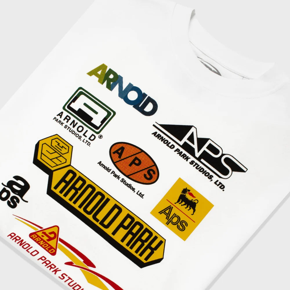 ARNOLD PARK STUDIOS / TRANSPORT MULTI LOGO SS T WHITE