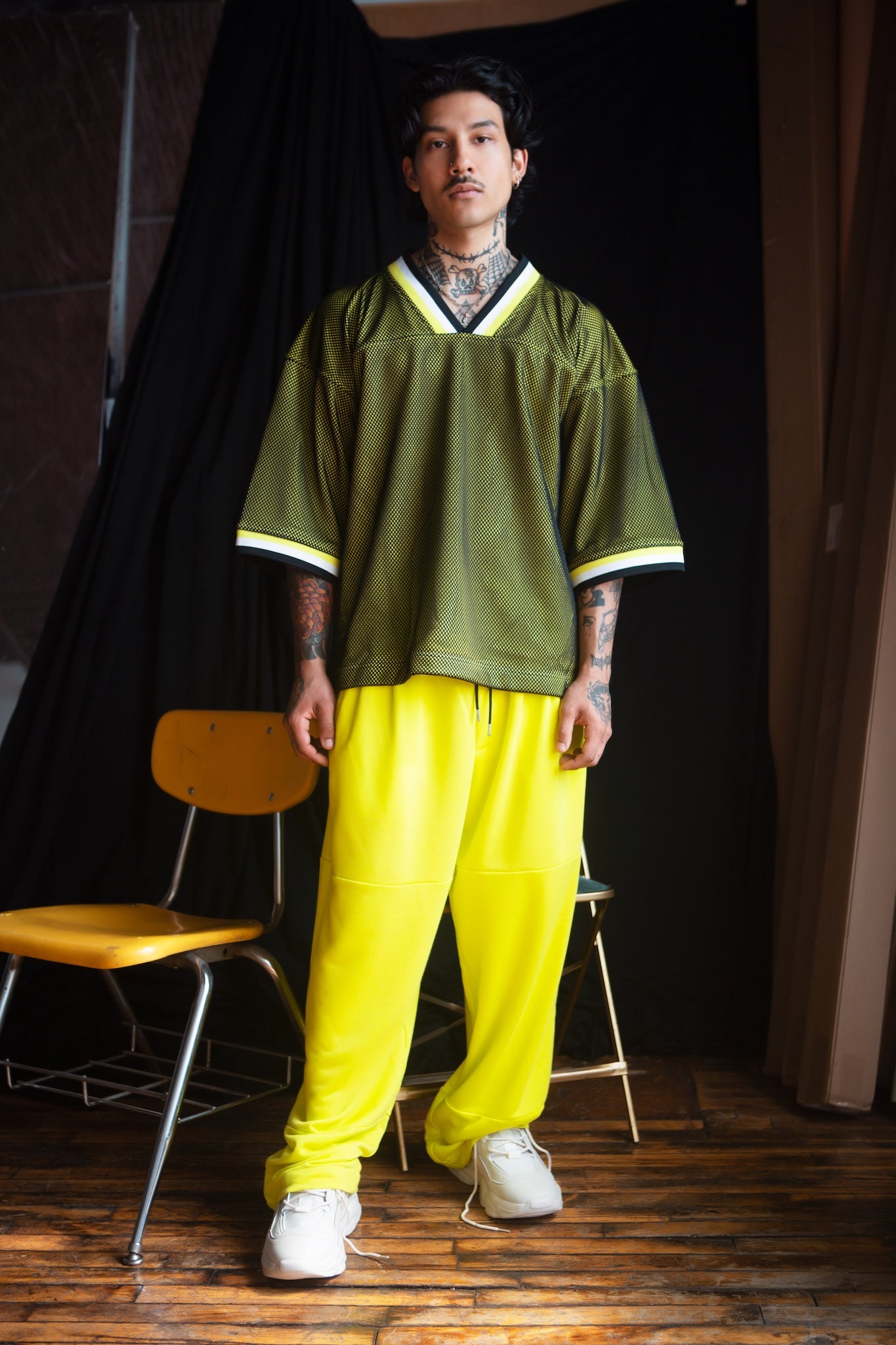THE MAGUEY / MESH PULLOVER LIME