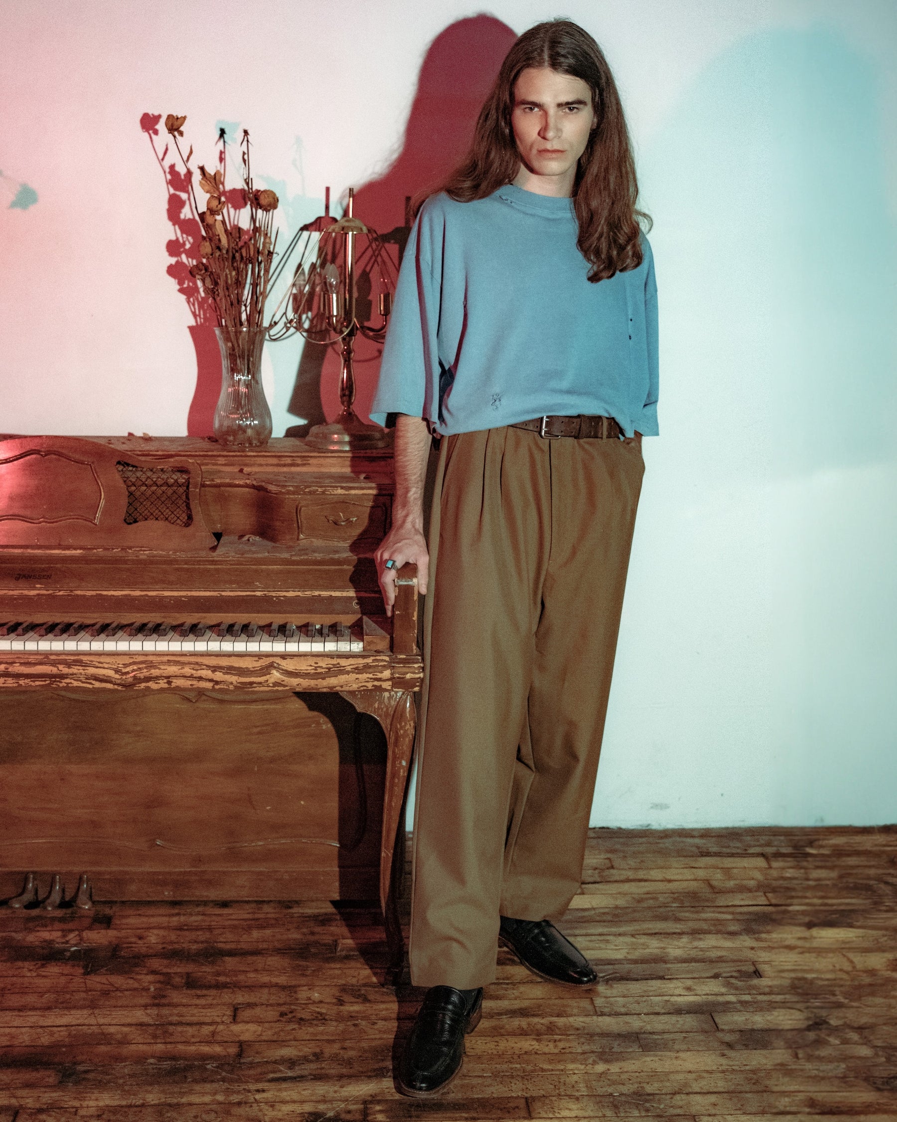 <span style="color: #f50b0b;">Last One</span> INTODUSK / CIGARETTE PLEAT TROUSER BROWN