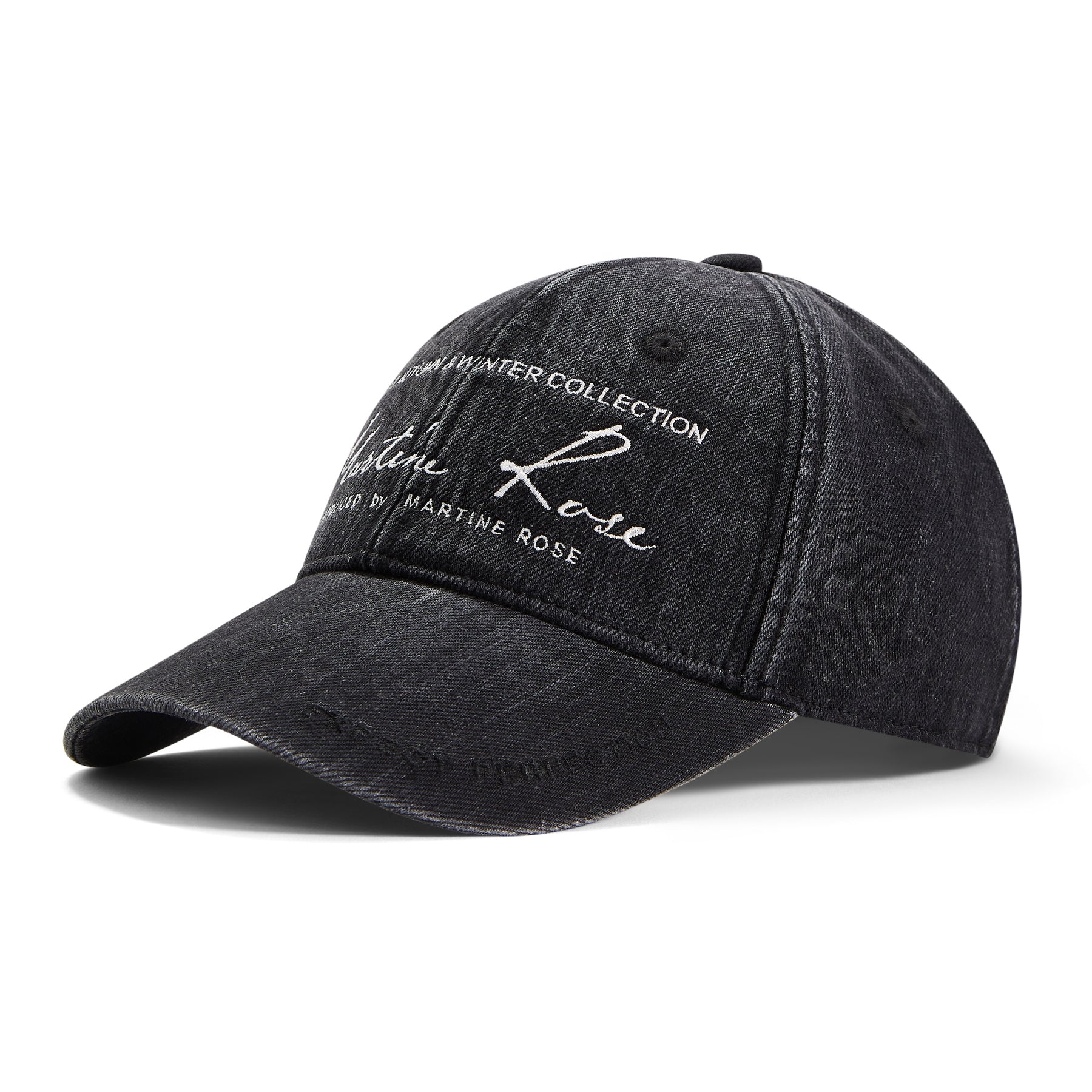 Martine Rose / SIGNATURE CAP BLACK WASHED BLACK
