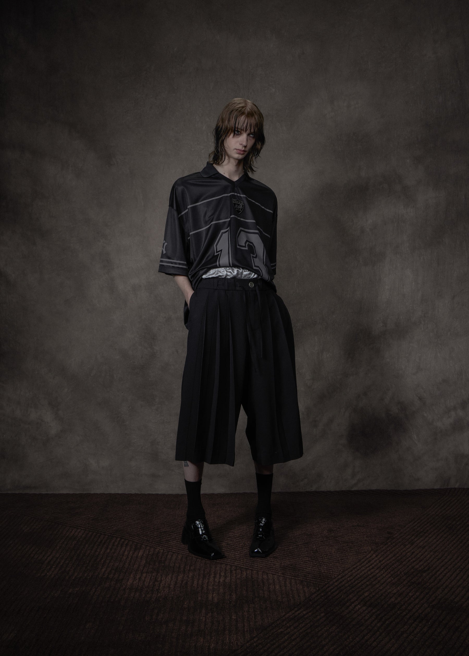1313 SELAH / PAZ TAILORED PLEATS SHORTS BLACK