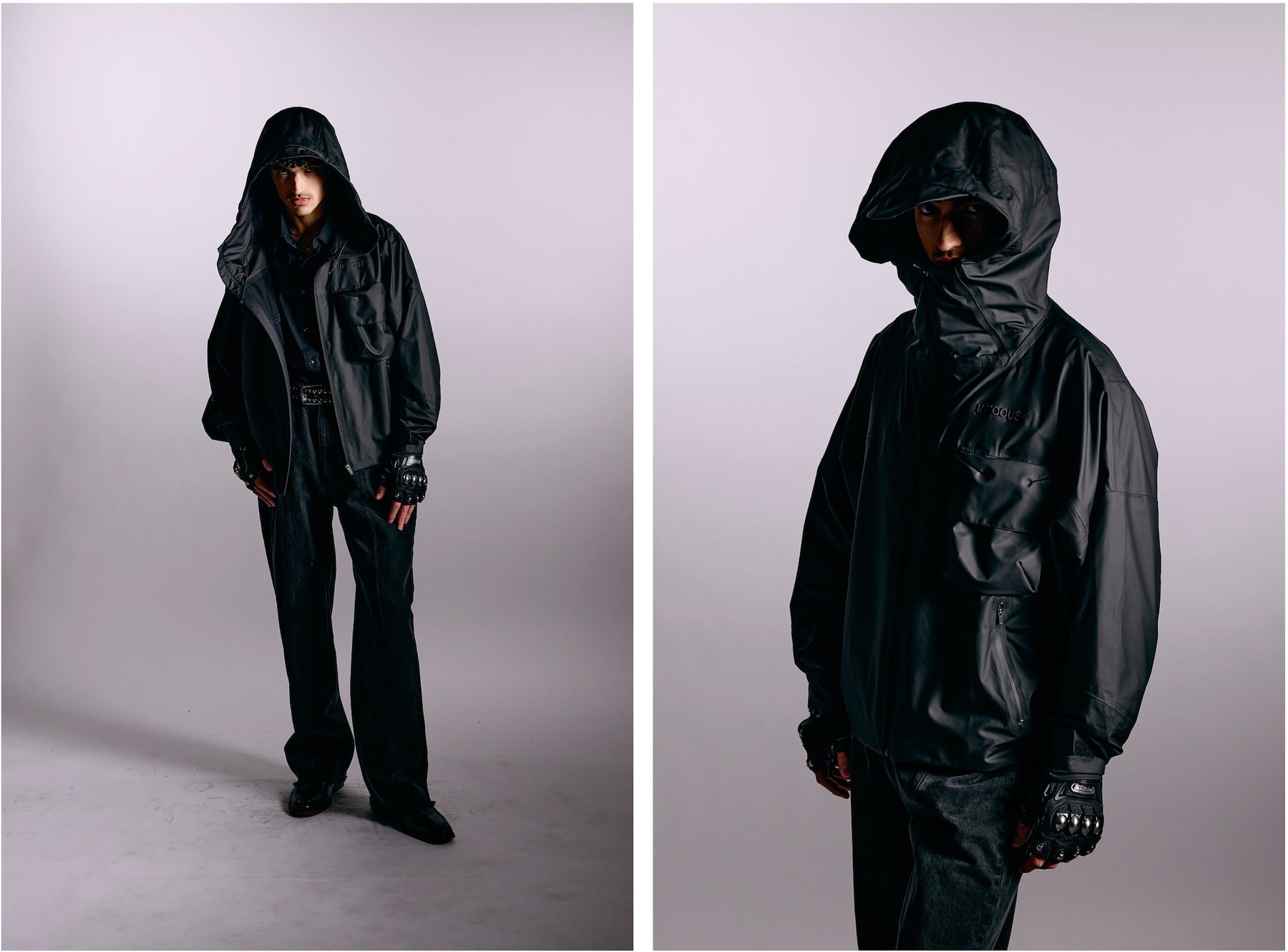 <span style="color: #f50b0b;">Last One</span> INTODUSK / SHELL COATING JACKET BLACK