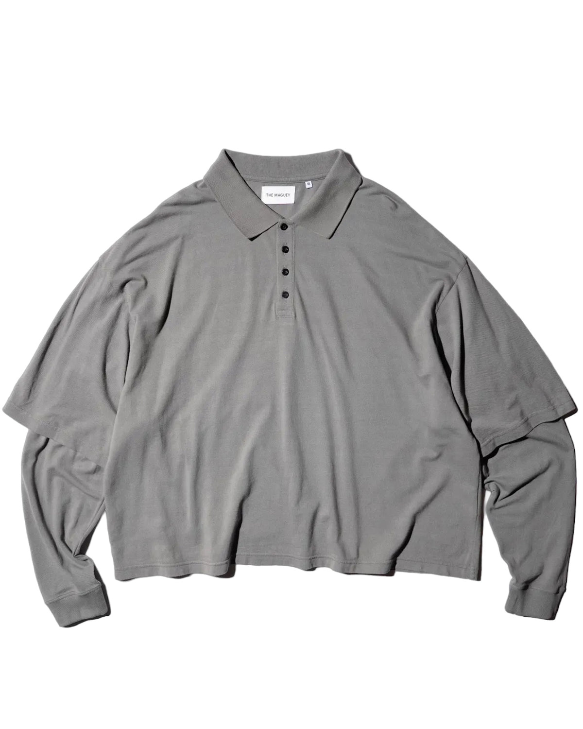 THE MAGUEY / LAYERED POLO CHARCOAL BLACK