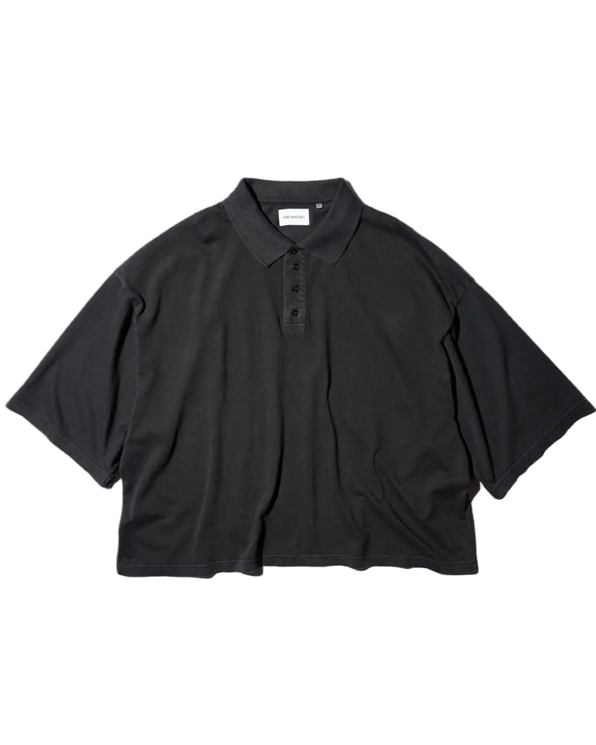 THE MAGUEY / SHORT SLEEVE POLO BLACK CLAY