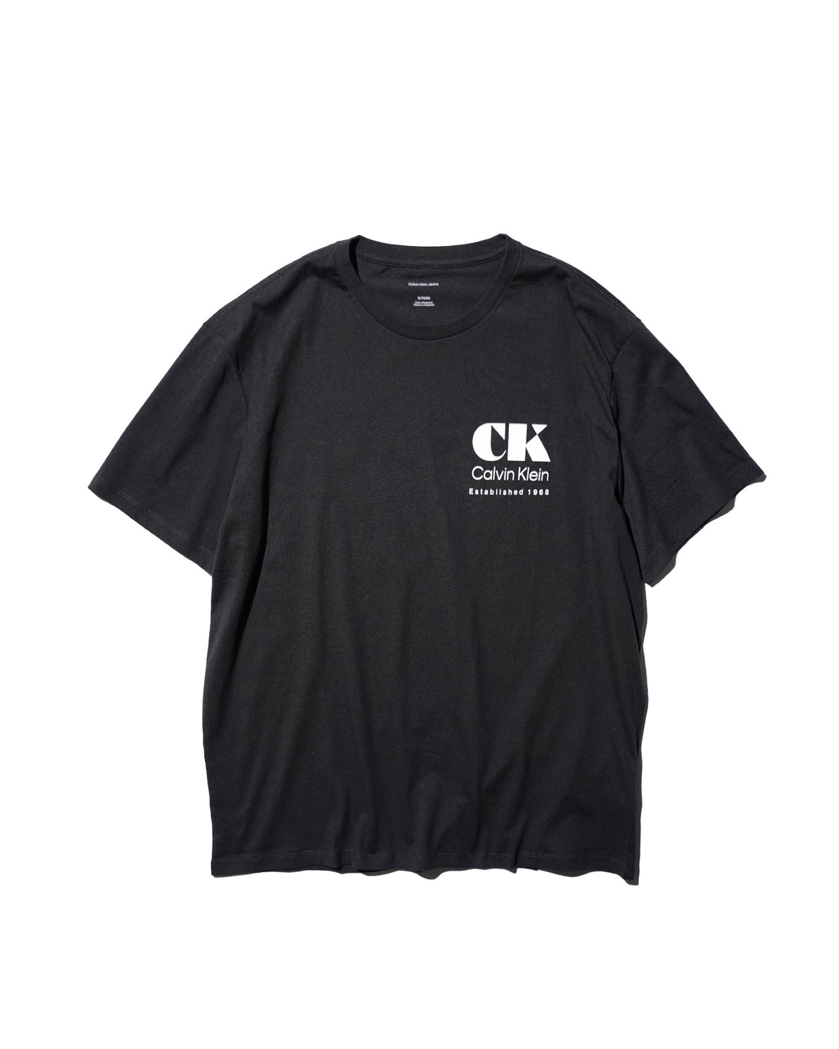Calvin Klein / PRINTED LOGO TEE BLACK