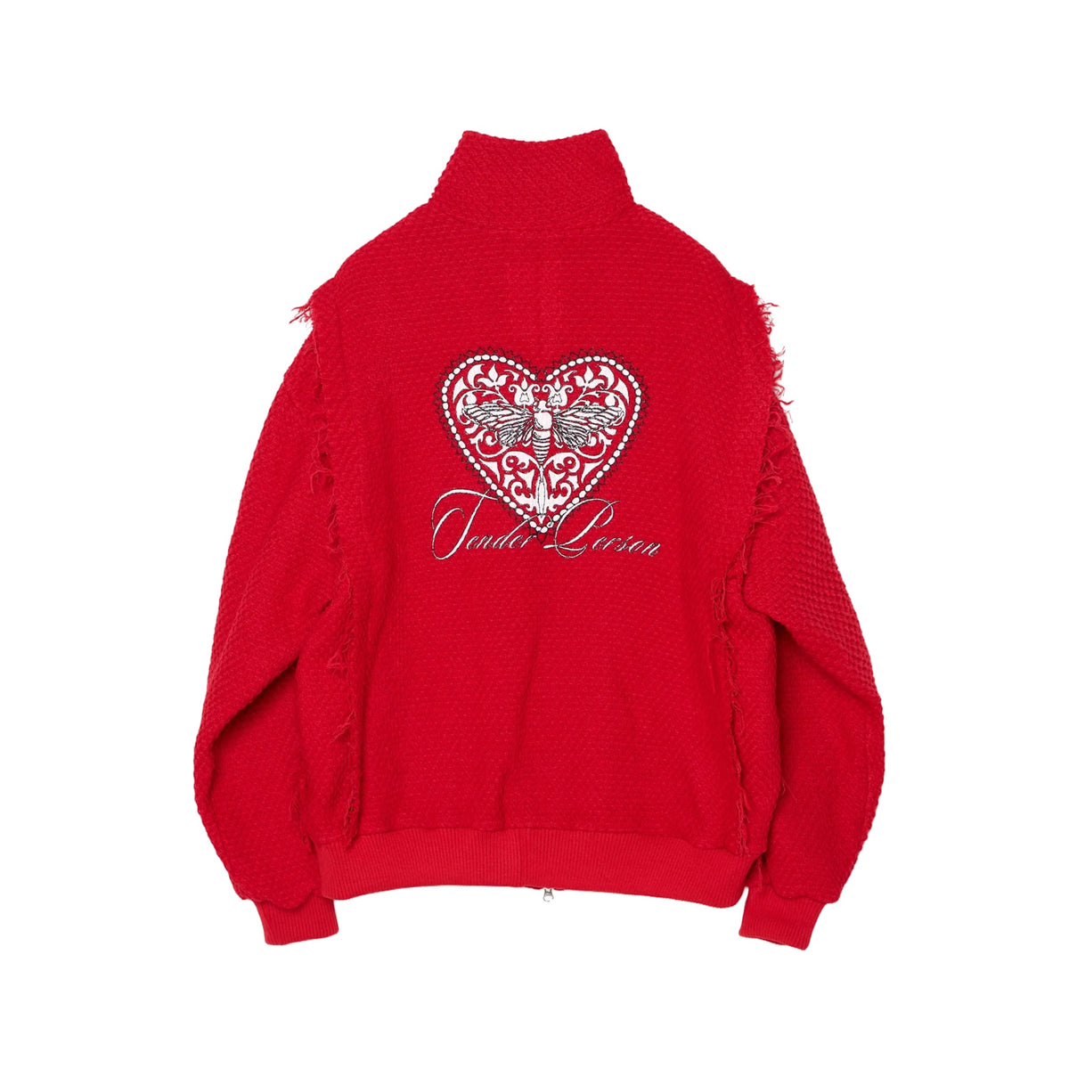 <span style="color: #f50b0b;">Last One</span> TENDER PERSON / HONEYCOME ZIP UP JACKET RED