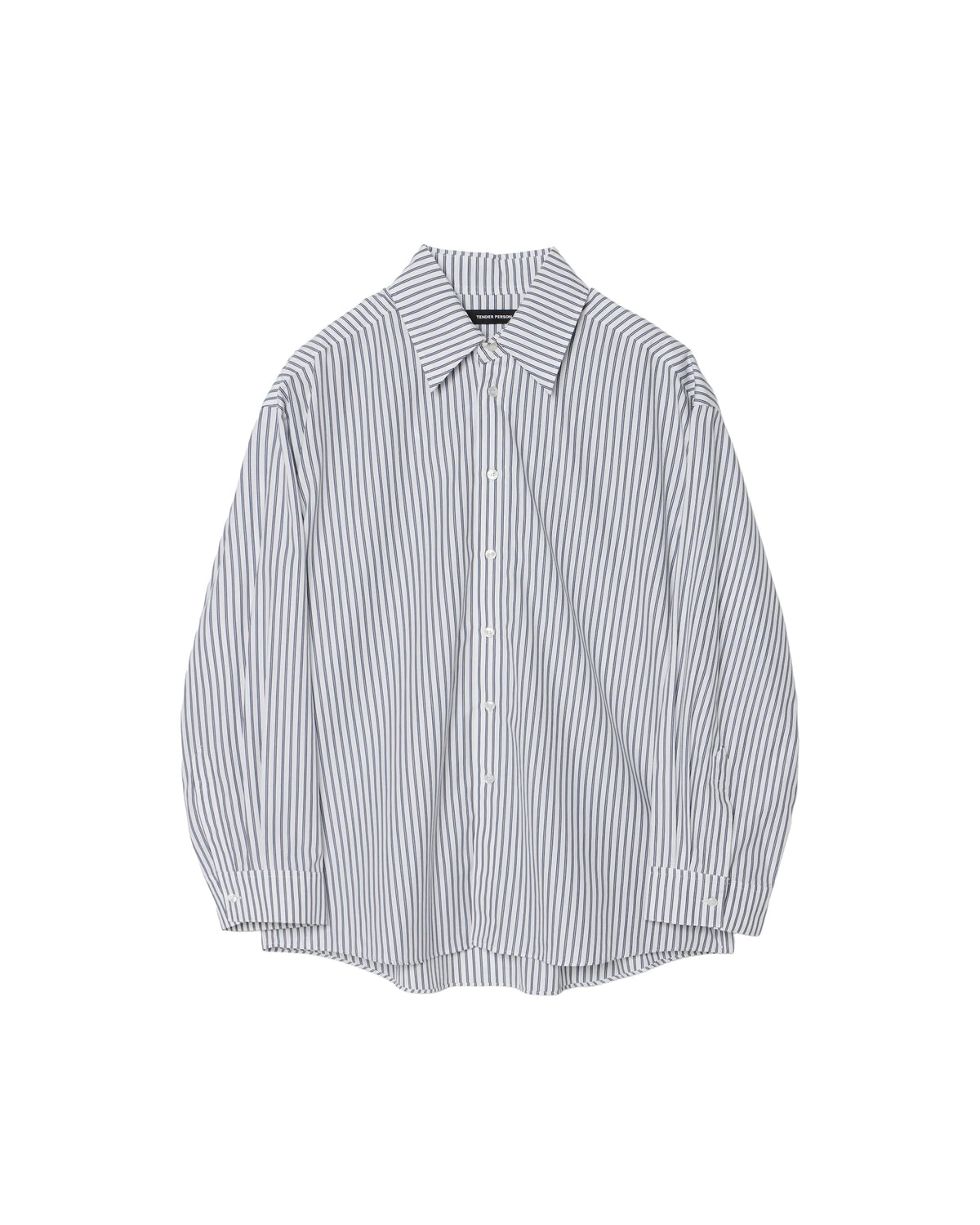 <span style="color: #f50b0b;">Last One</span> TENDER PERSON / STRIPE DRESS SHIRT BLACK STRIPE