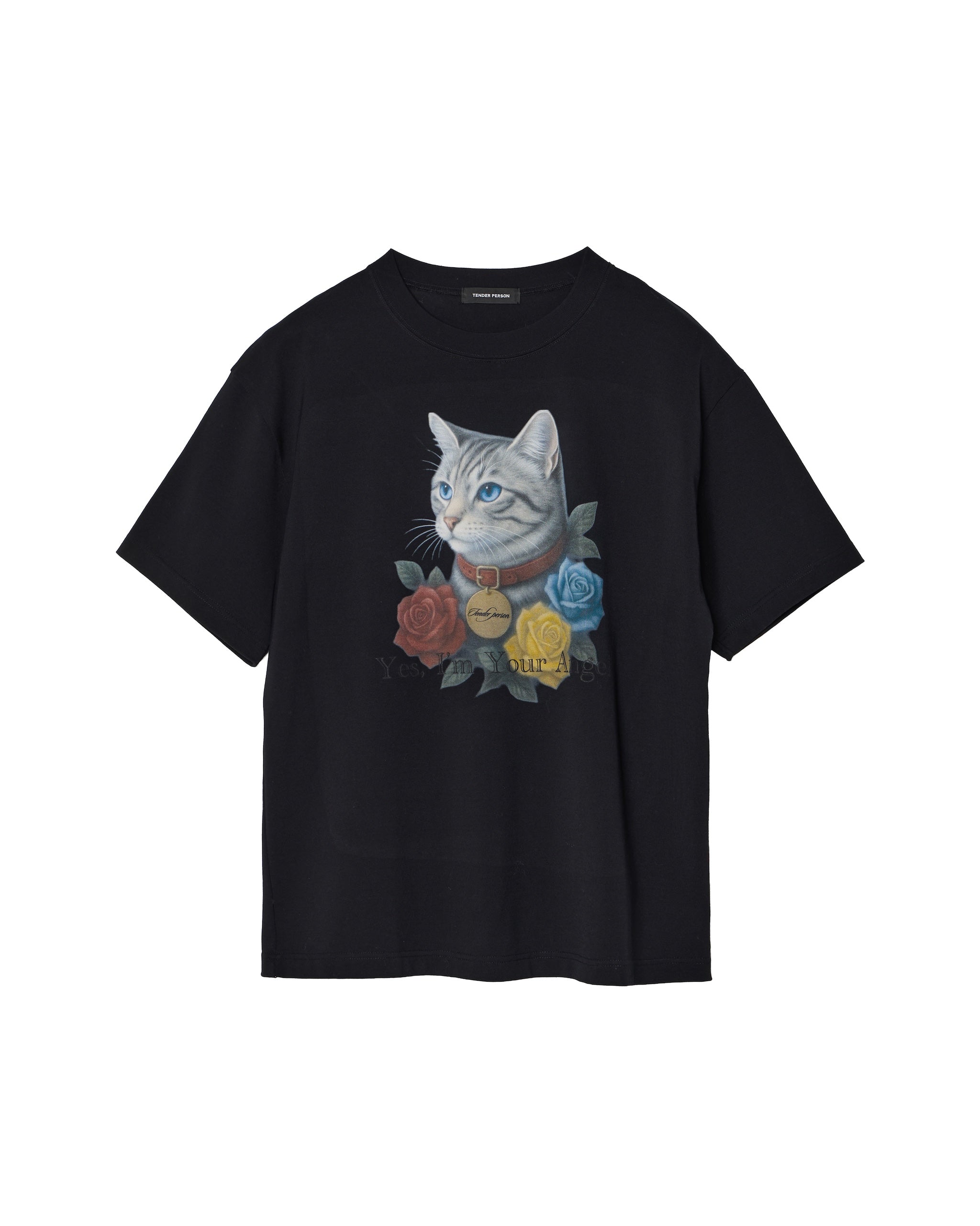 TENDER PERSON / AMERICAN SHORTHAIR TEE BLACK