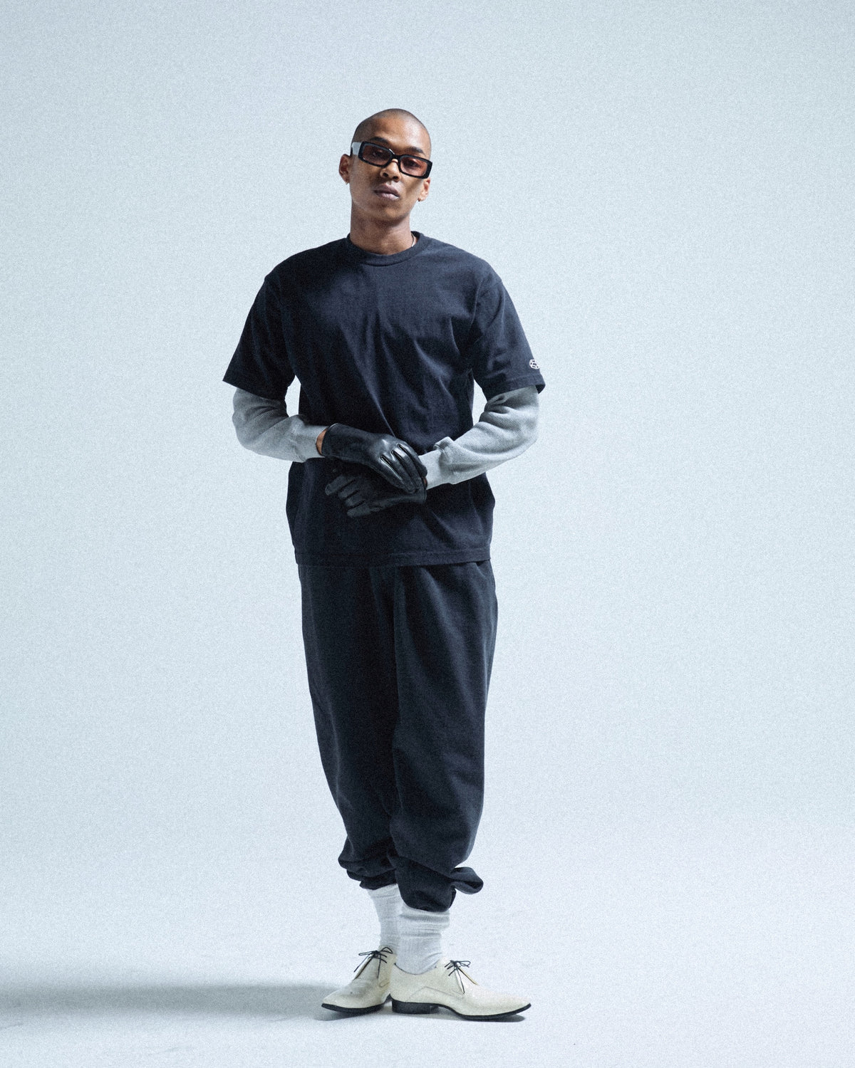 CCTB / CHAIN BAGGY SWEAT PANTS FADED BLACK