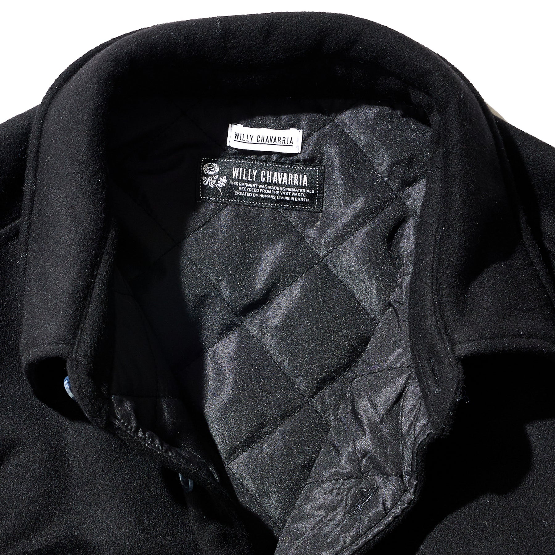 <span style="color: #f50b0b;">Last One</span>
WILLY CHAVARRIA / WOOL QUILTED SHIRT JACKET BLACK