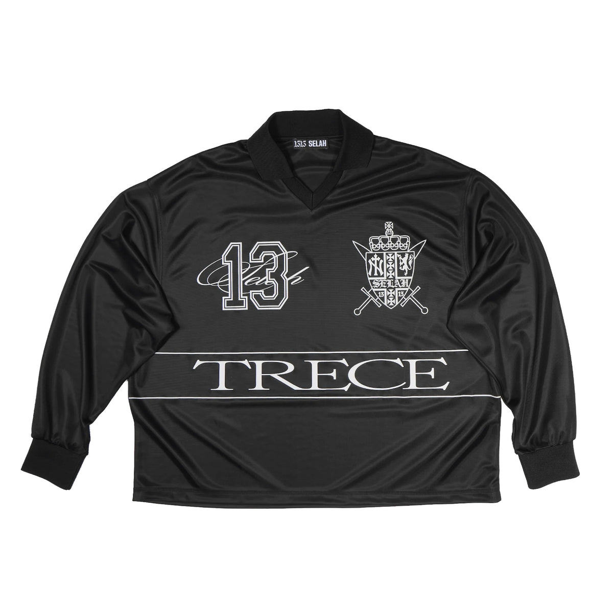 1313 SELAH / TRECE POLO LONGSLEEVE BLACK