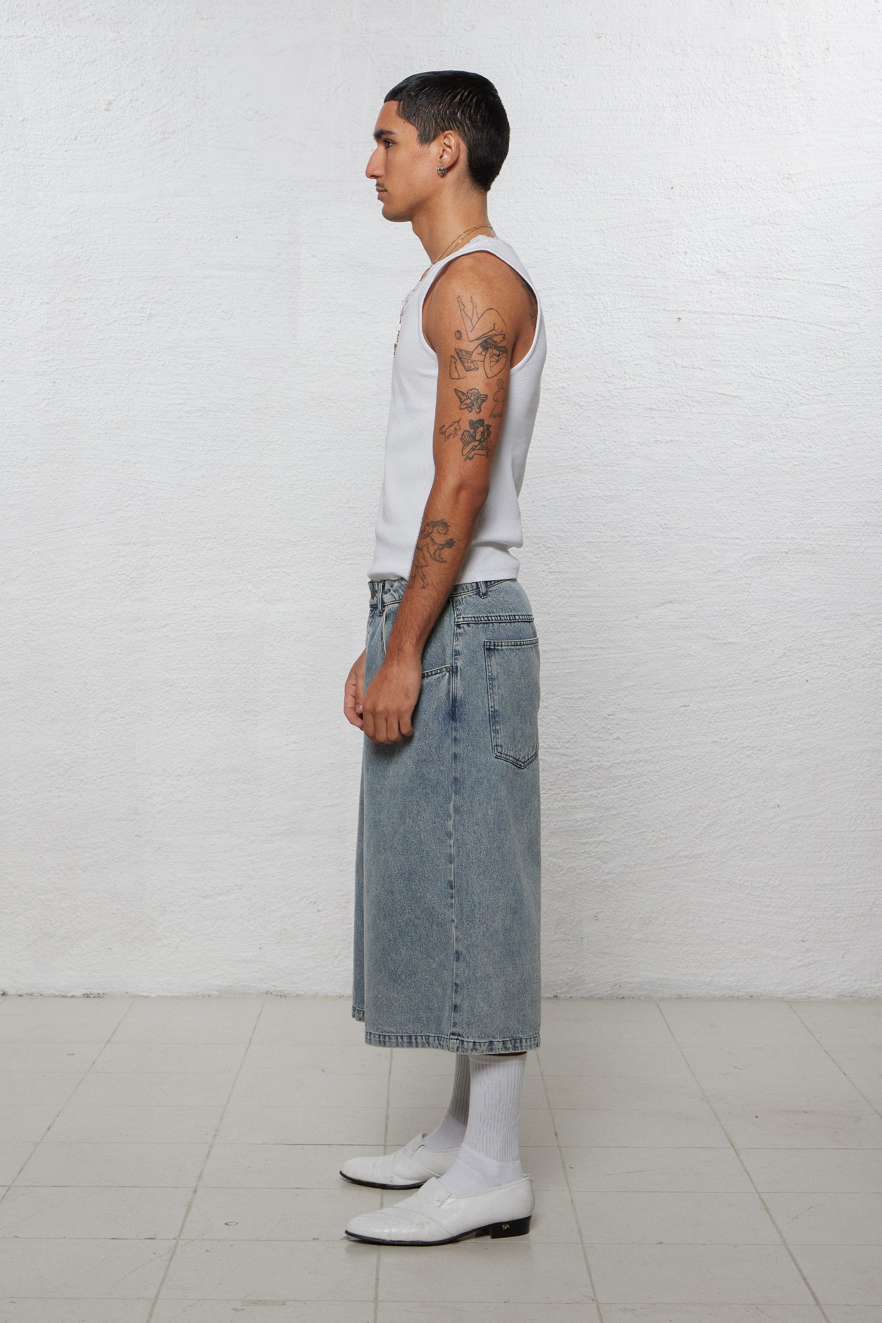 1313 SELAH / BENJI DENIM SHORTS RINSE BLUE