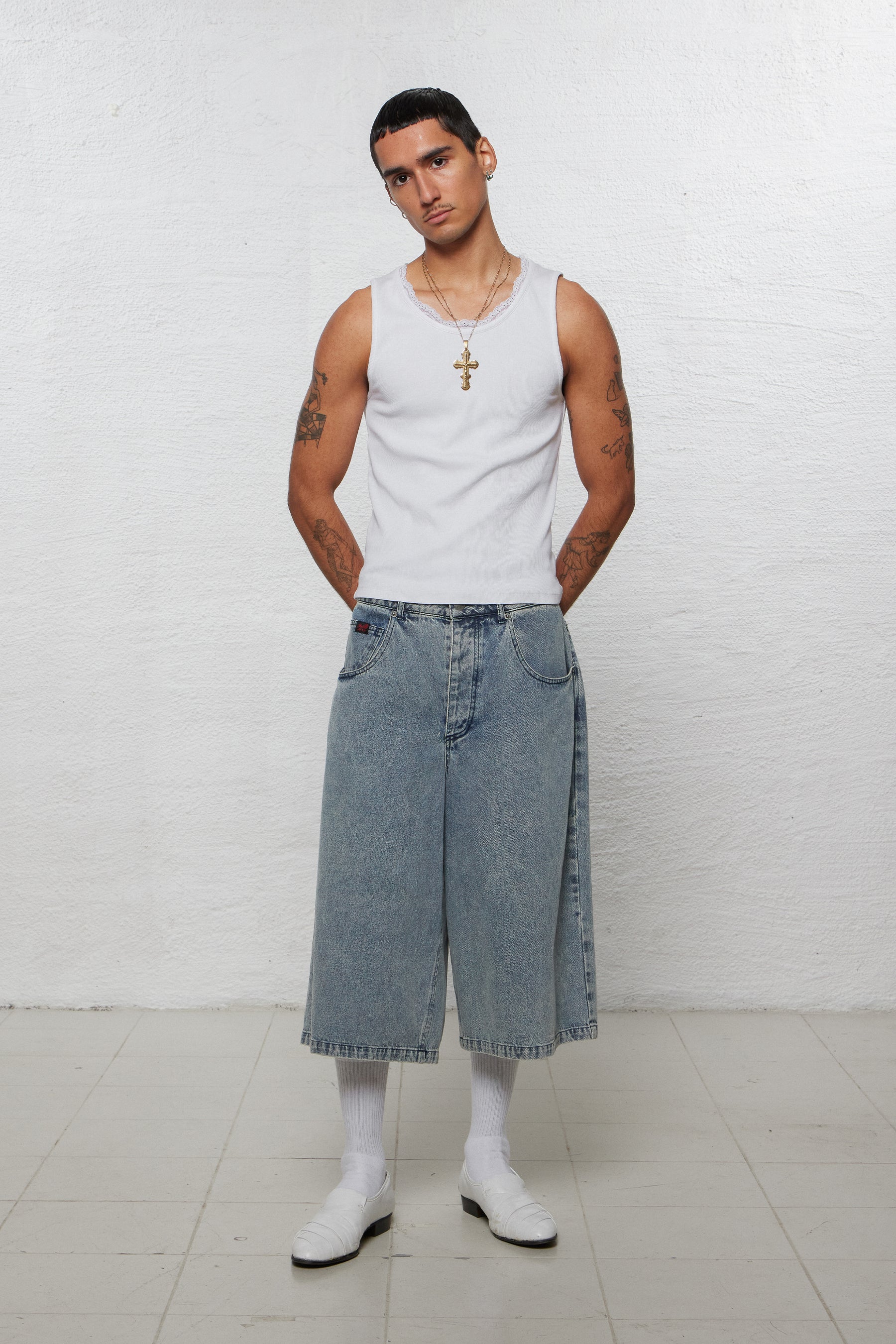 1313 SELAH / BENJI DENIM SHORTS RINSE BLUE