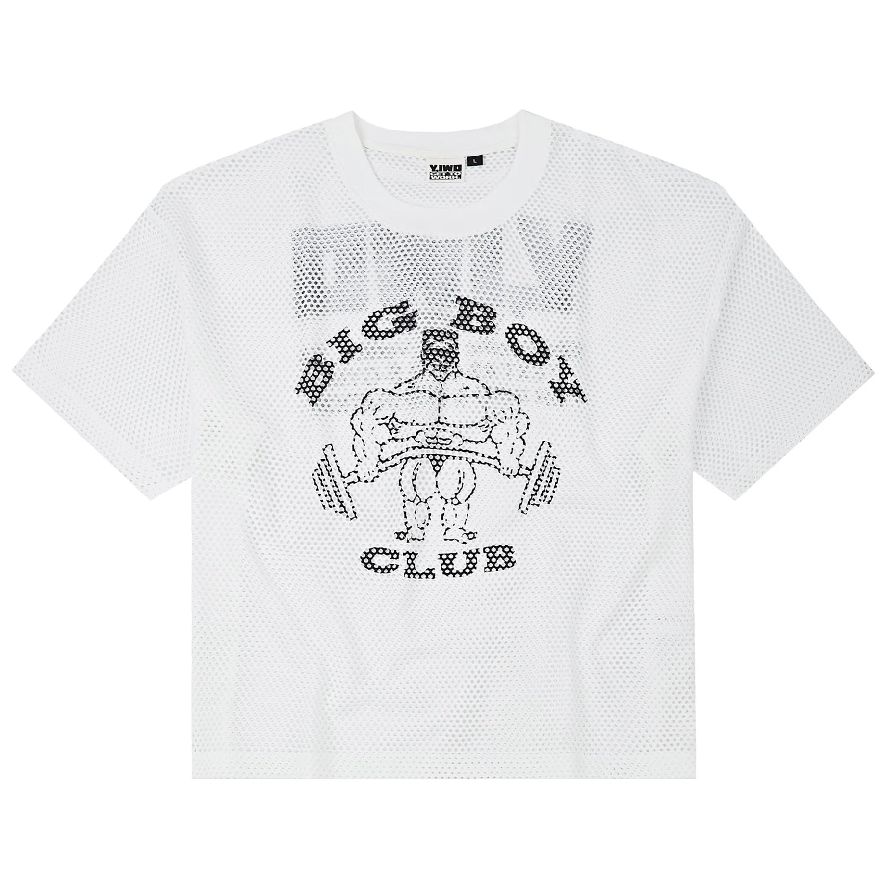 Y,IWO / Big Boy Club Mesh Box Tee WHITE
