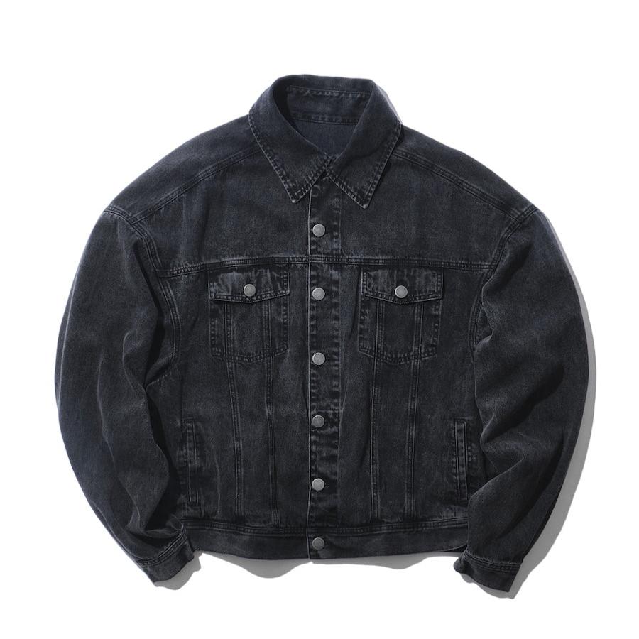 Last One INTODUSK / TRUCKER DENIM JACKET WASHED BLACK