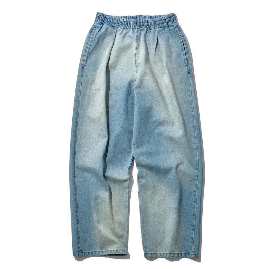 INTODUSK / EDGE DRAWSTRING PANT HARD WASH BLUE DENIM