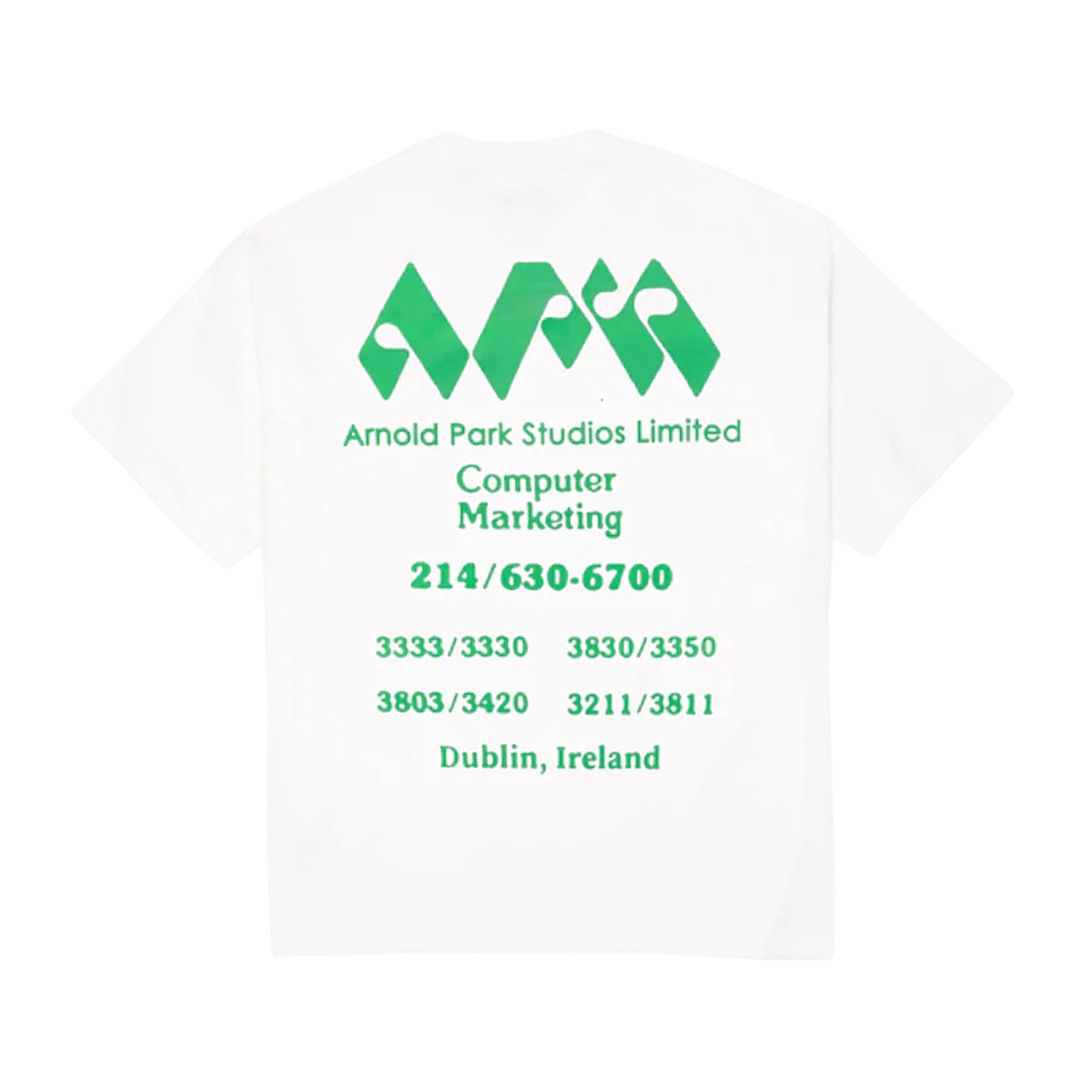 <span style="color: #ff2a00;">Last One</span> ARNOLD PARK STUDIOS / COMPUTER MARKETING LOGO SHORT SLEEVE 1 WHITE