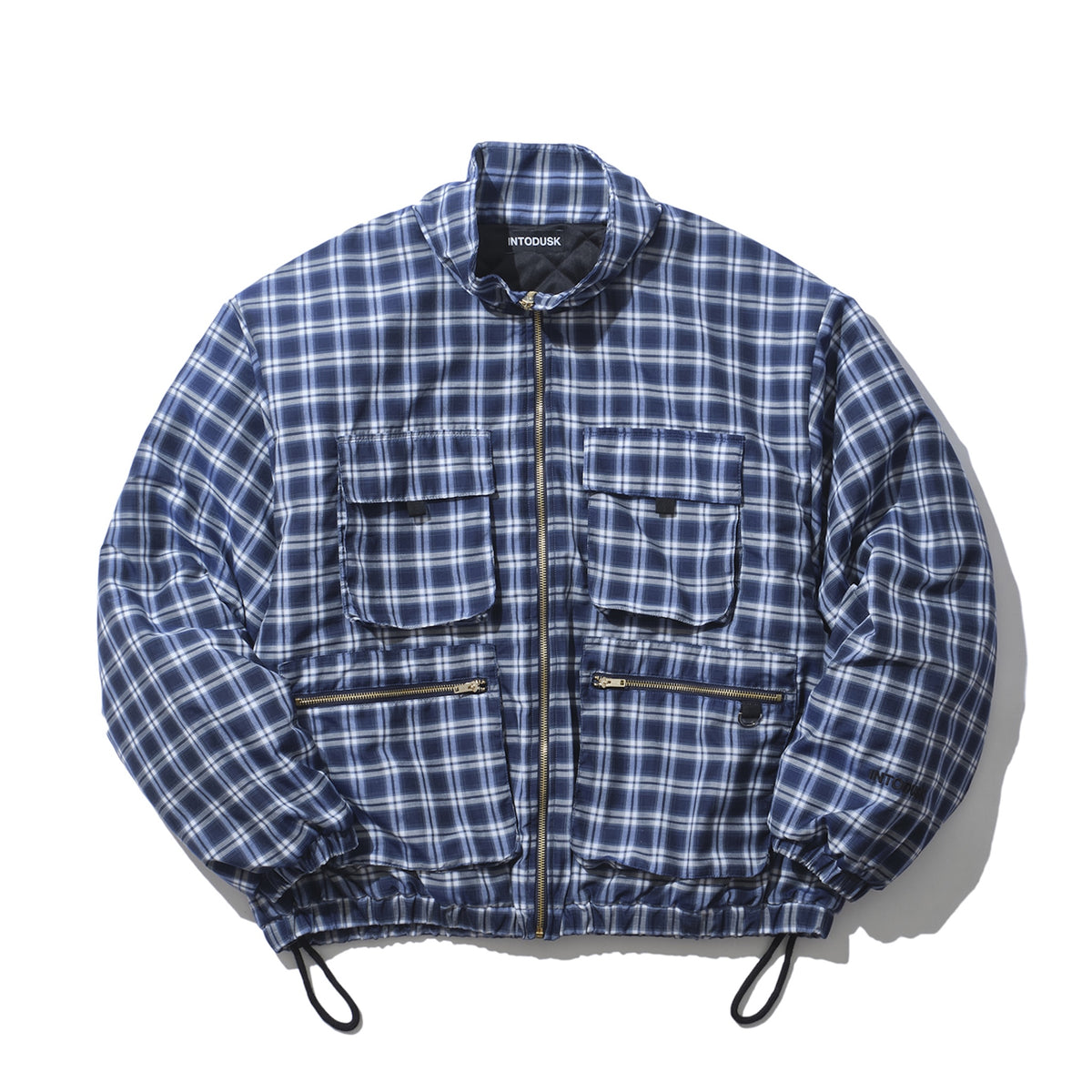 INTODUSK / PLAID PADDED JACKET NAVY PLAID