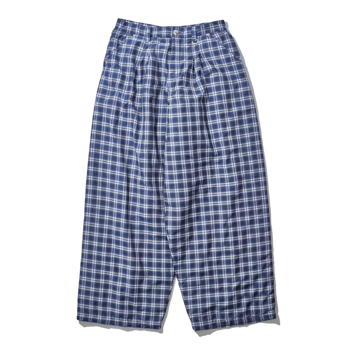 INTODUSK / PLAID QUILTED PANTS NAVY PLAID