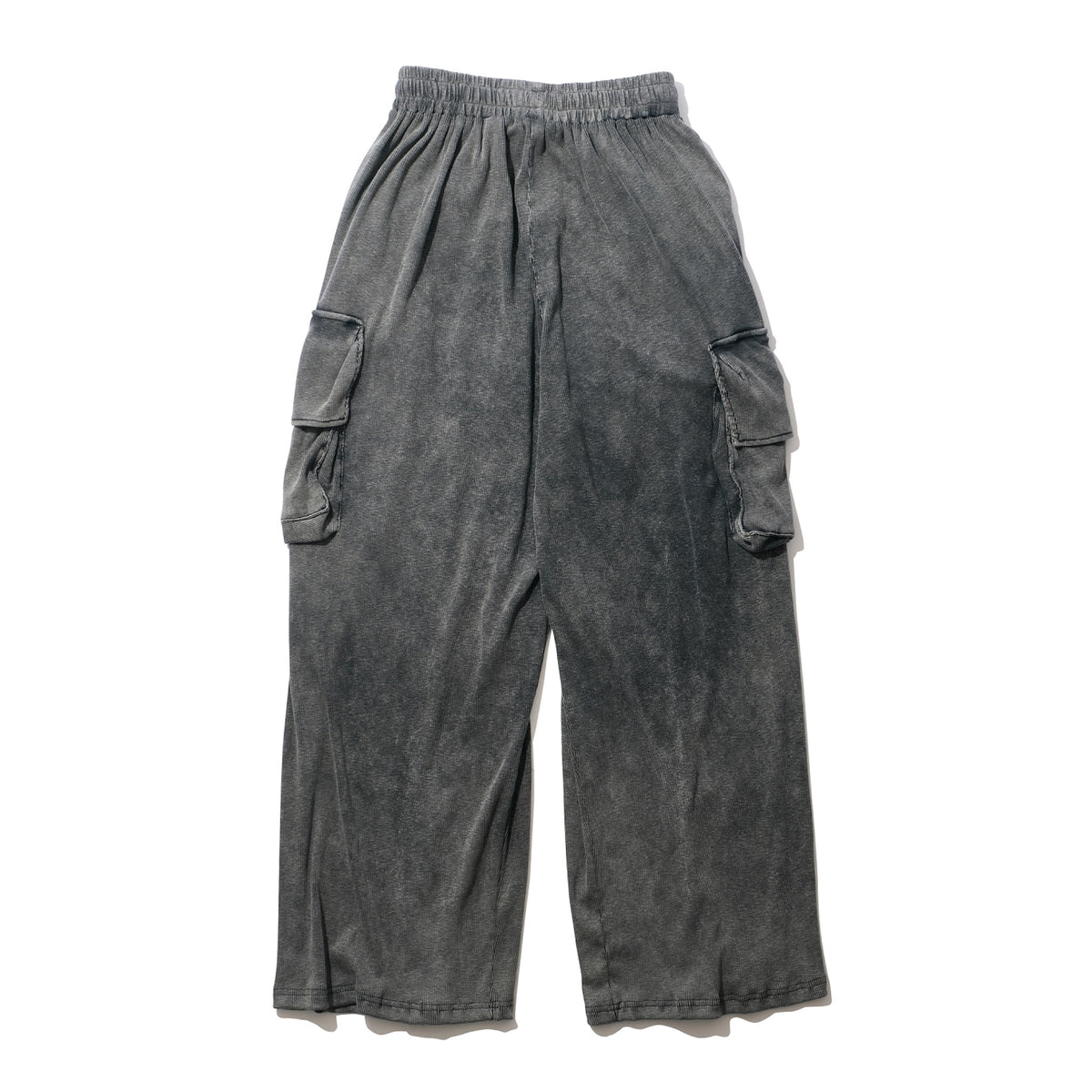 <span style="color: #f50b0b;">Last One</span> INTODUSK / CARGO RIBKNIT PANT WASHED BLACK ORGANIC