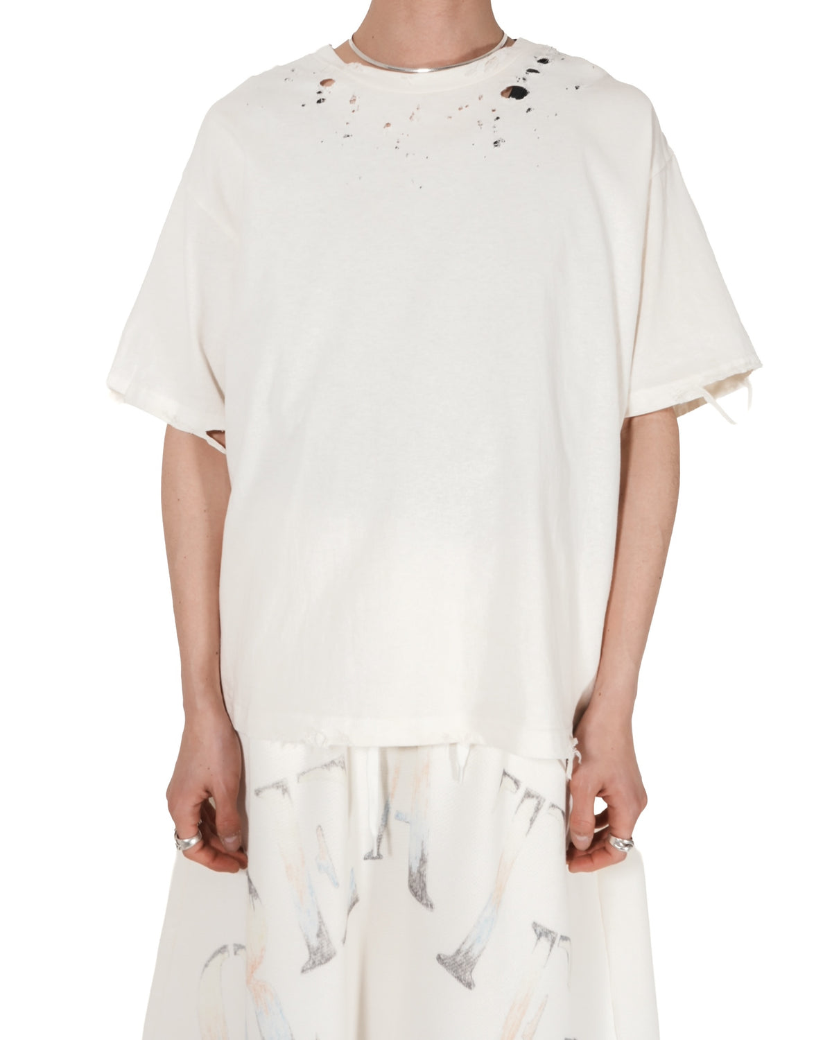 TEPPEI FURUYAMA / CRASH HALF SLEEVE T-SHIRT BEIGE