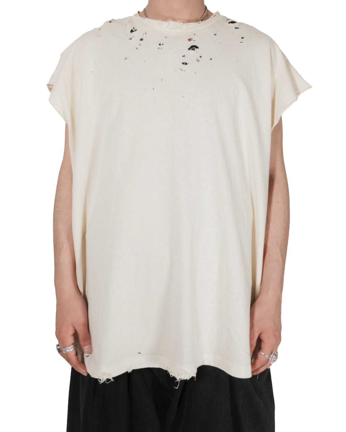【EXCLUSIVE】TEPPEI FURUYAMA / NO SLEEVE T-SHIRT BEIGE