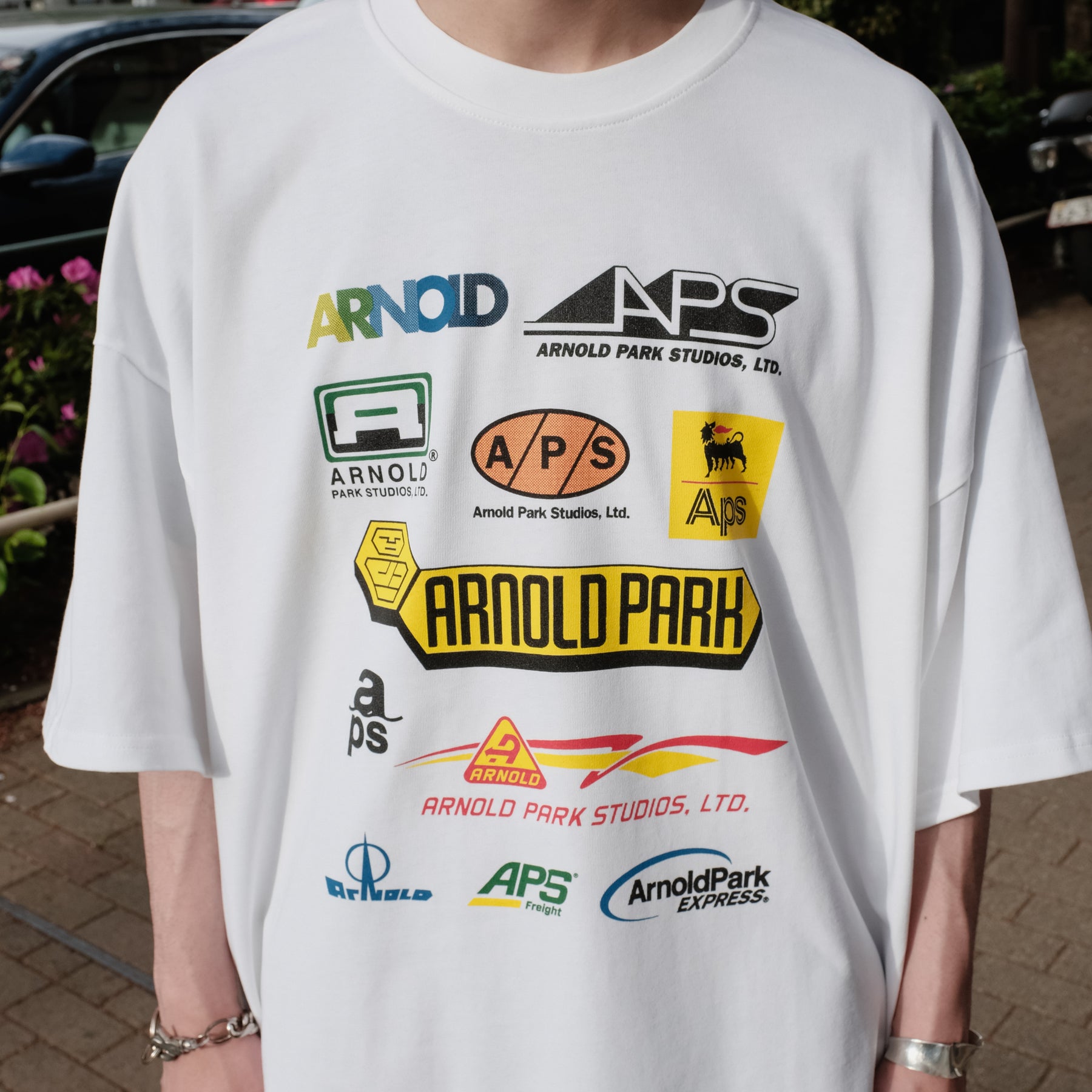 ARNOLD PARK STUDIOS / TRANSPORT MULTI LOGO SS T WHITE