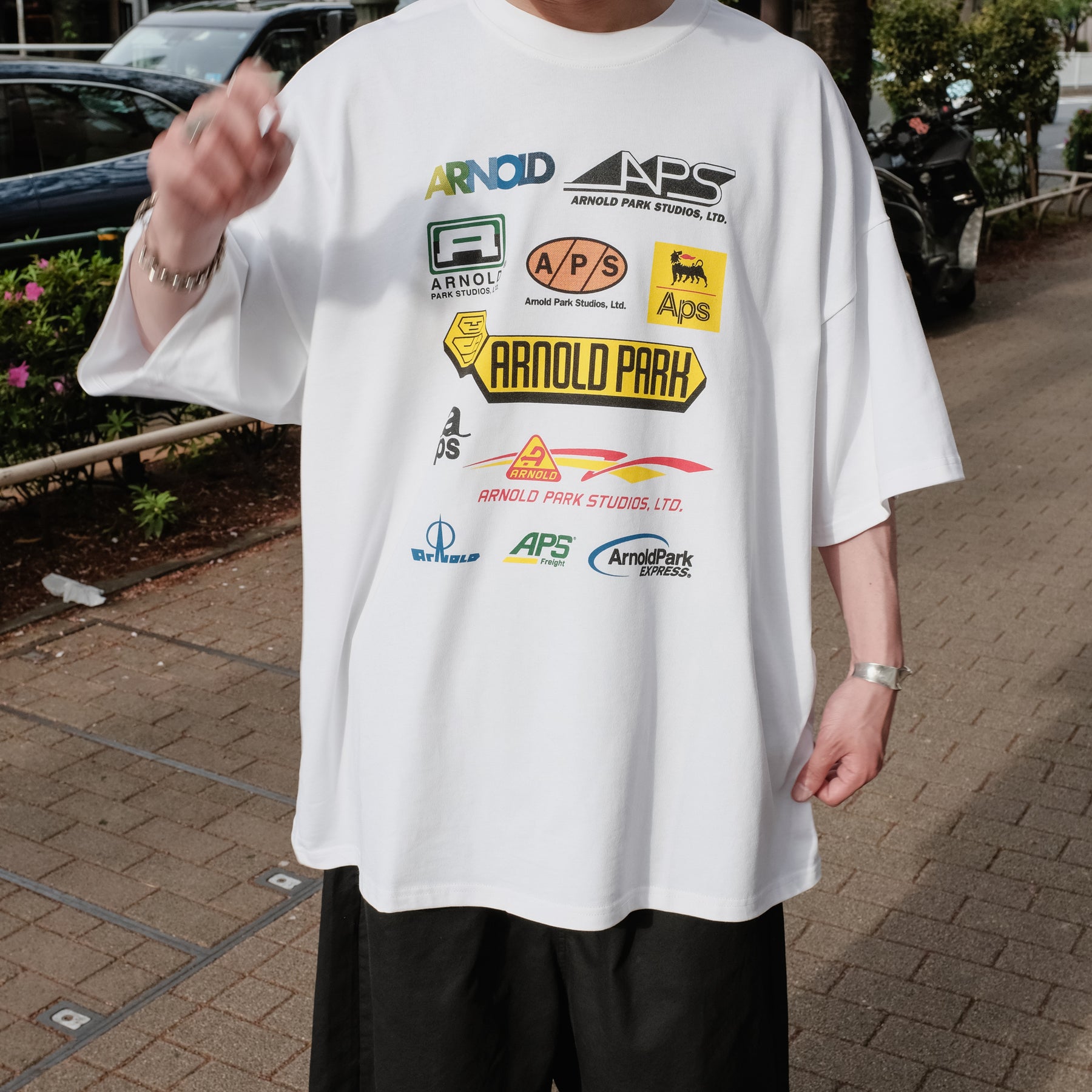 ARNOLD PARK STUDIOS / TRANSPORT MULTI LOGO SS T WHITE