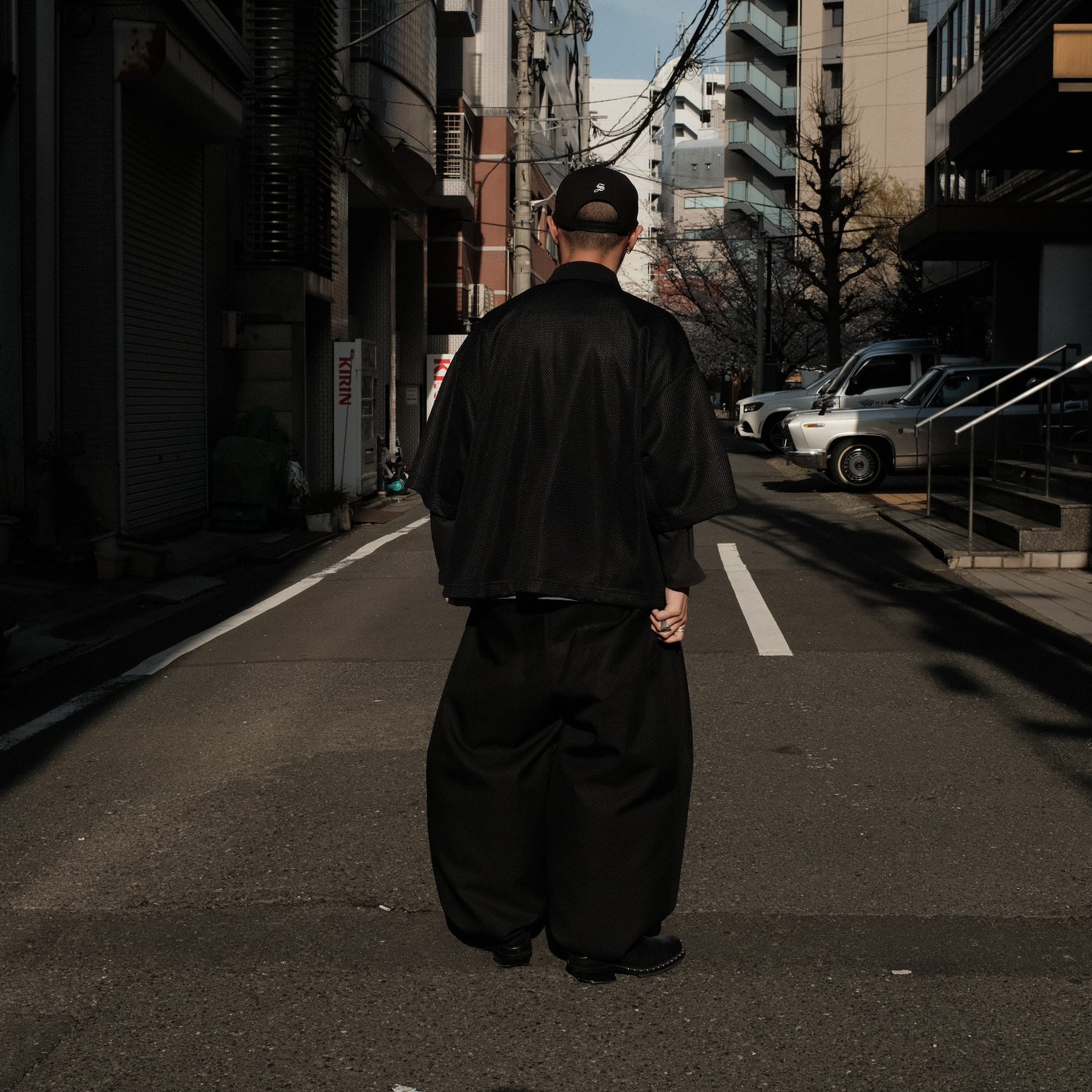 INTODUSK / MESH POLO BLACK