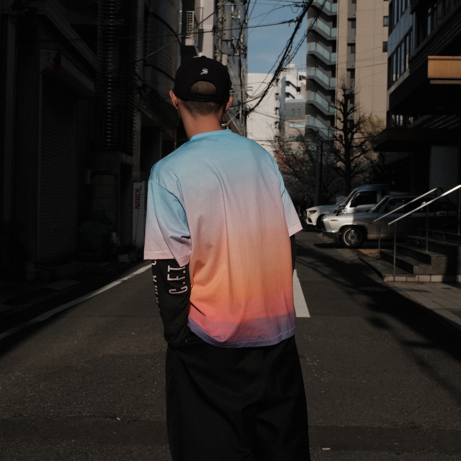 INTODUSK / DUSK GRADATION SS TEE BLUE GRADATION