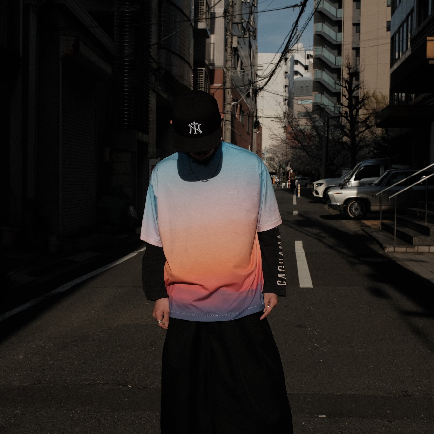 INTODUSK / DUSK GRADATION SS TEE BLUE GRADATION