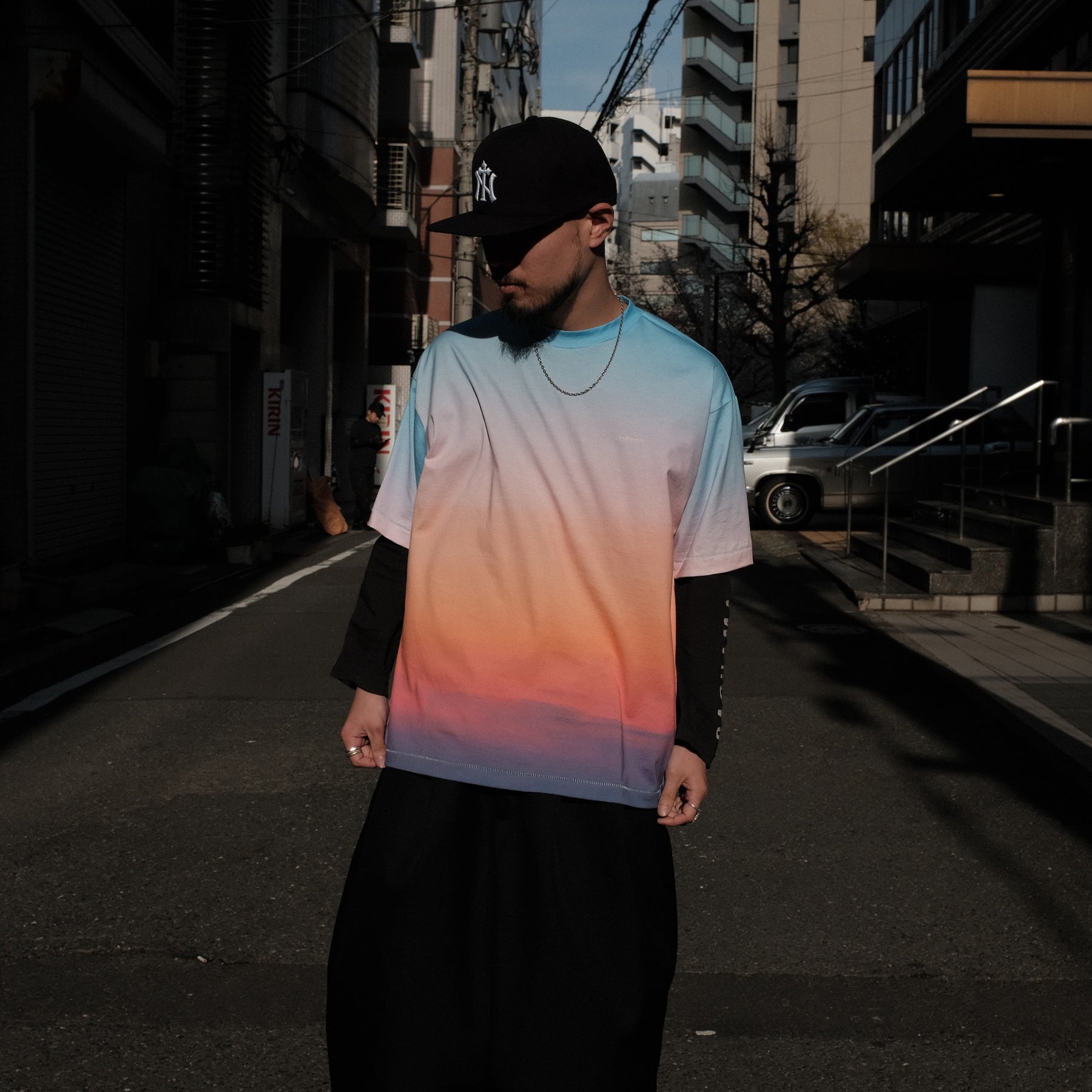 INTODUSK / DUSK GRADATION SS TEE BLUE GRADATION