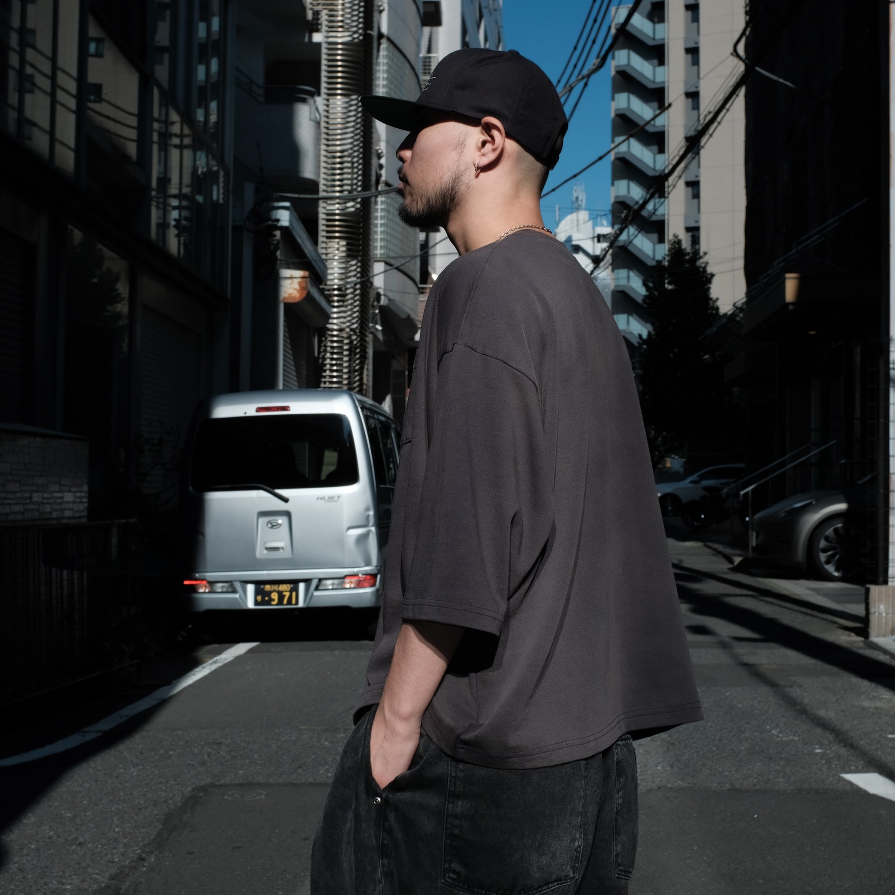 <span style="color: #f50b0b;">Last One</span> INTODUSK / OVERSIZED SS POCEKT T DARK NAVY