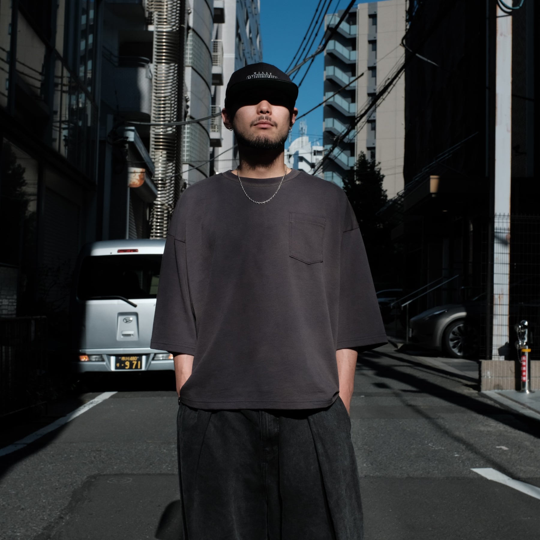 <span style="color: #f50b0b;">Last One</span> INTODUSK / OVERSIZED SS POCEKT T DARK NAVY