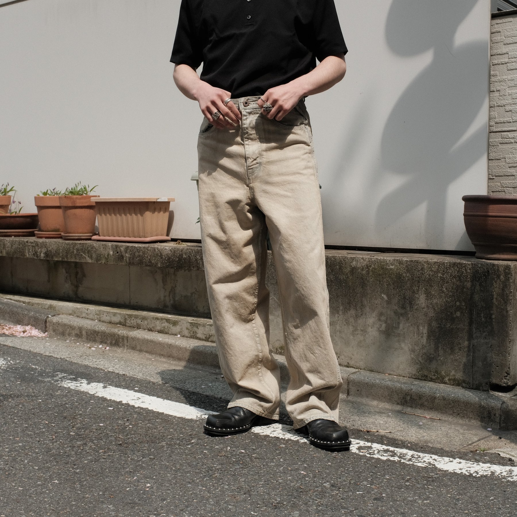 ROTOL / TRIPLE SEAMS 6P DENIM WIDE BLEACH