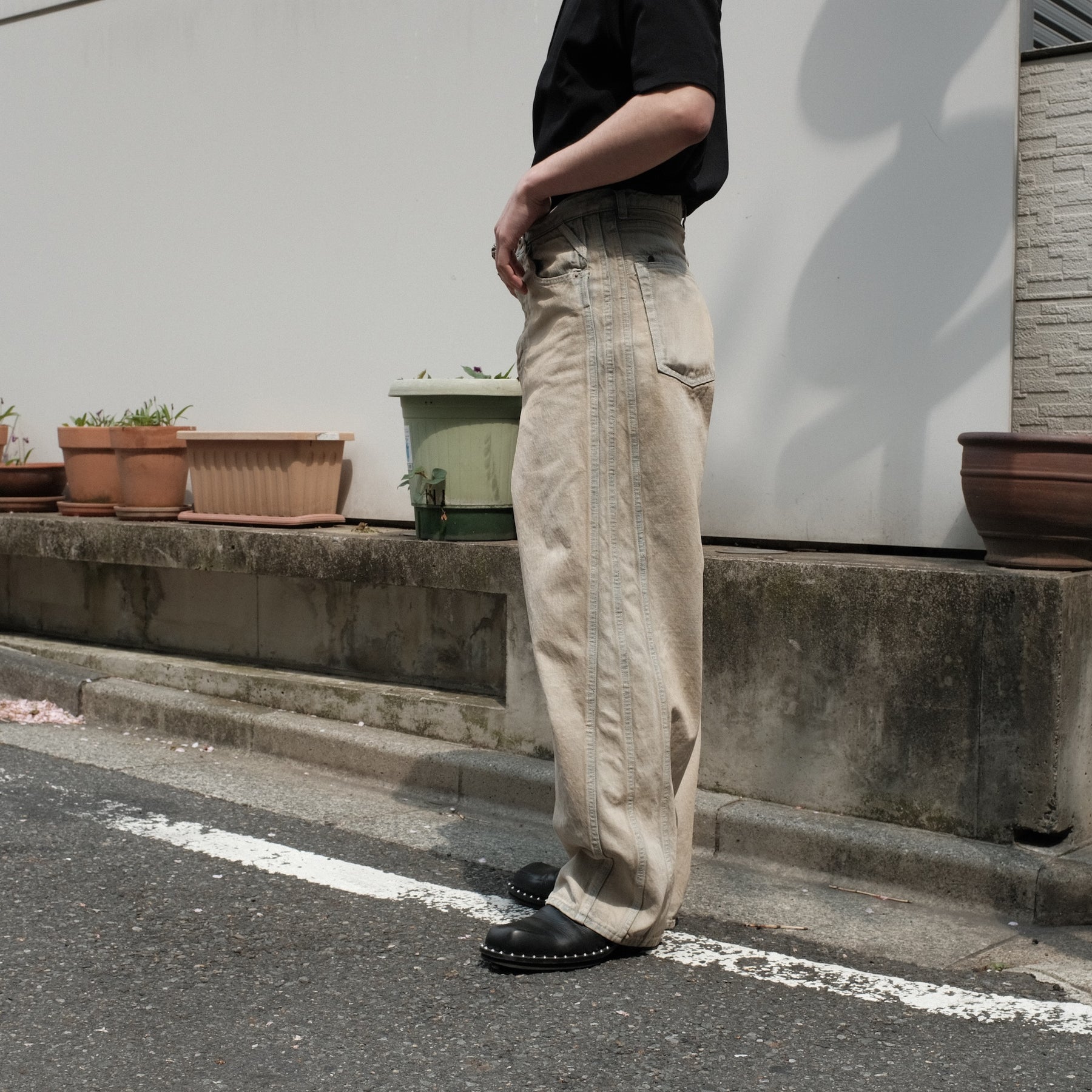 ROTOL / TRIPLE SEAMS 6P DENIM WIDE BLEACH