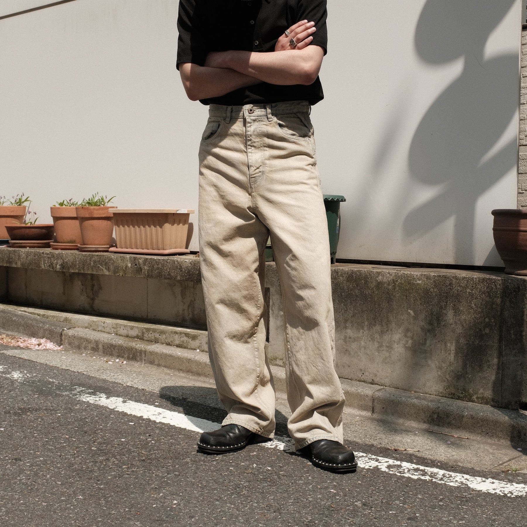 ROTOL / TRIPLE SEAMS 6P DENIM WIDE BLEACH
