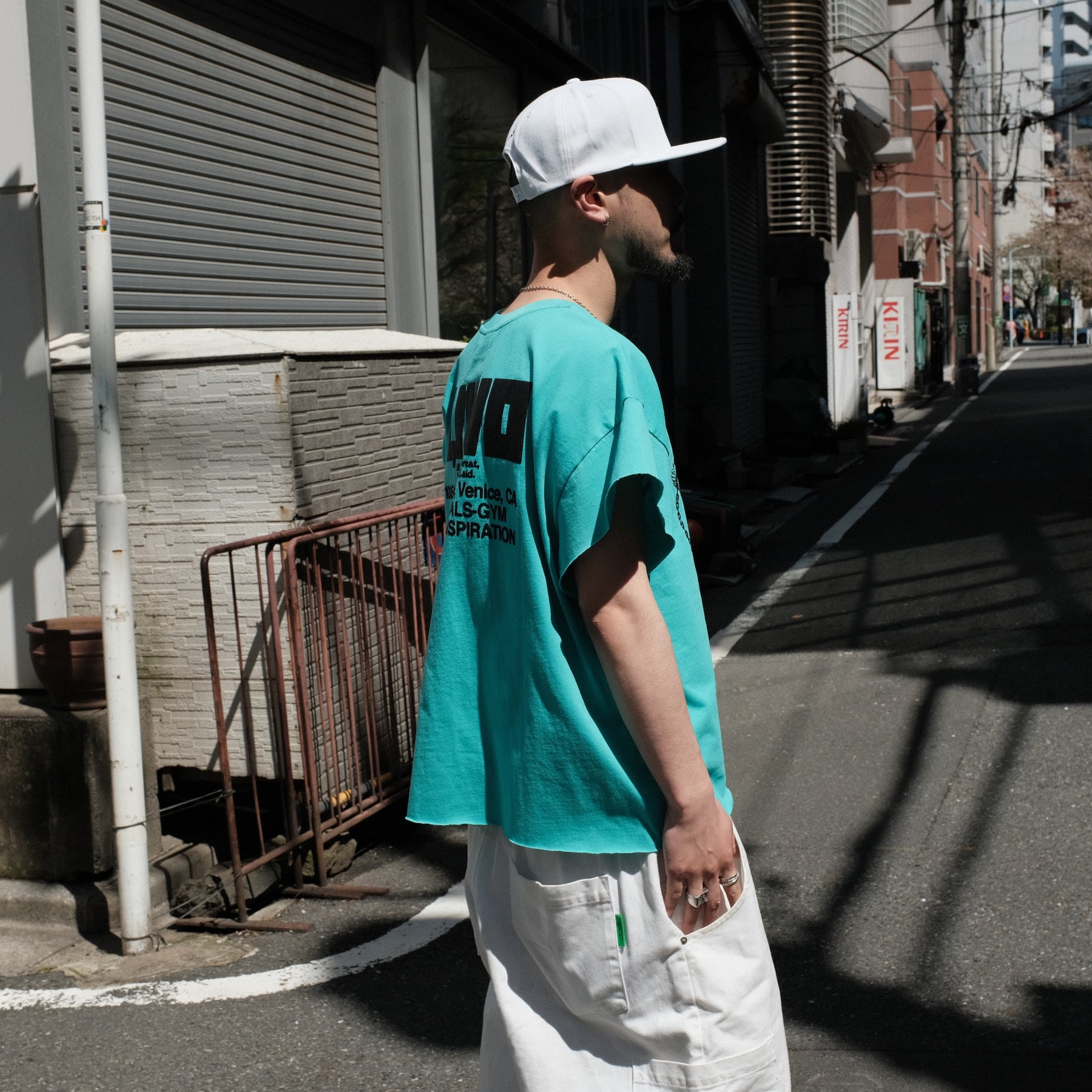 Y,IWO / “Think Big” Cap Sleeve TEAL