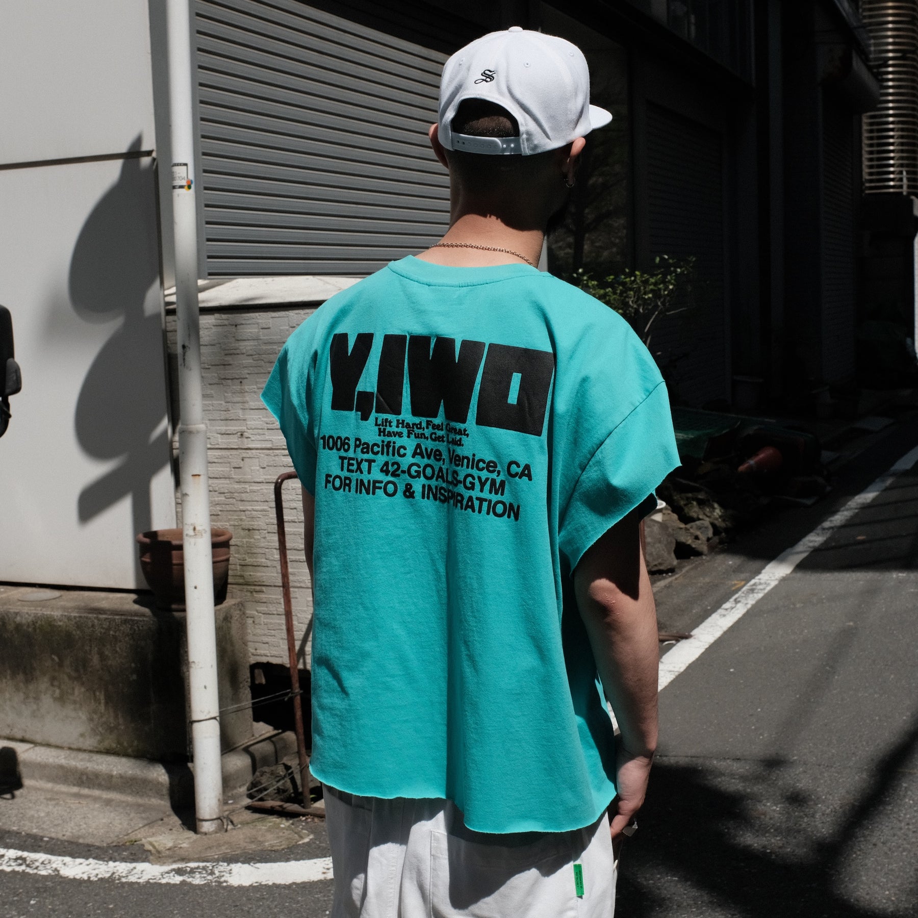Y,IWO / “Think Big” Cap Sleeve TEAL