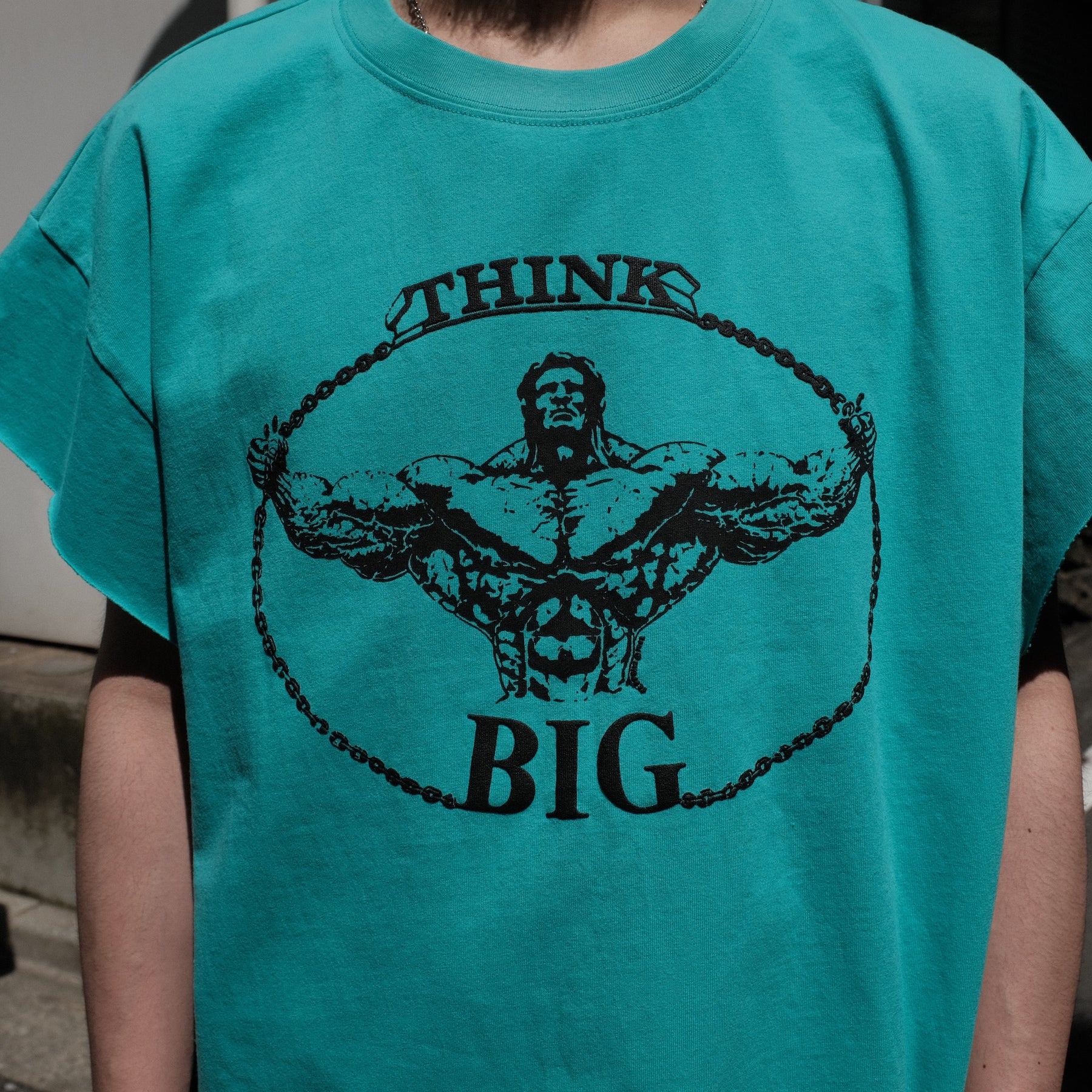 Y,IWO / “Think Big” Cap Sleeve TEAL
