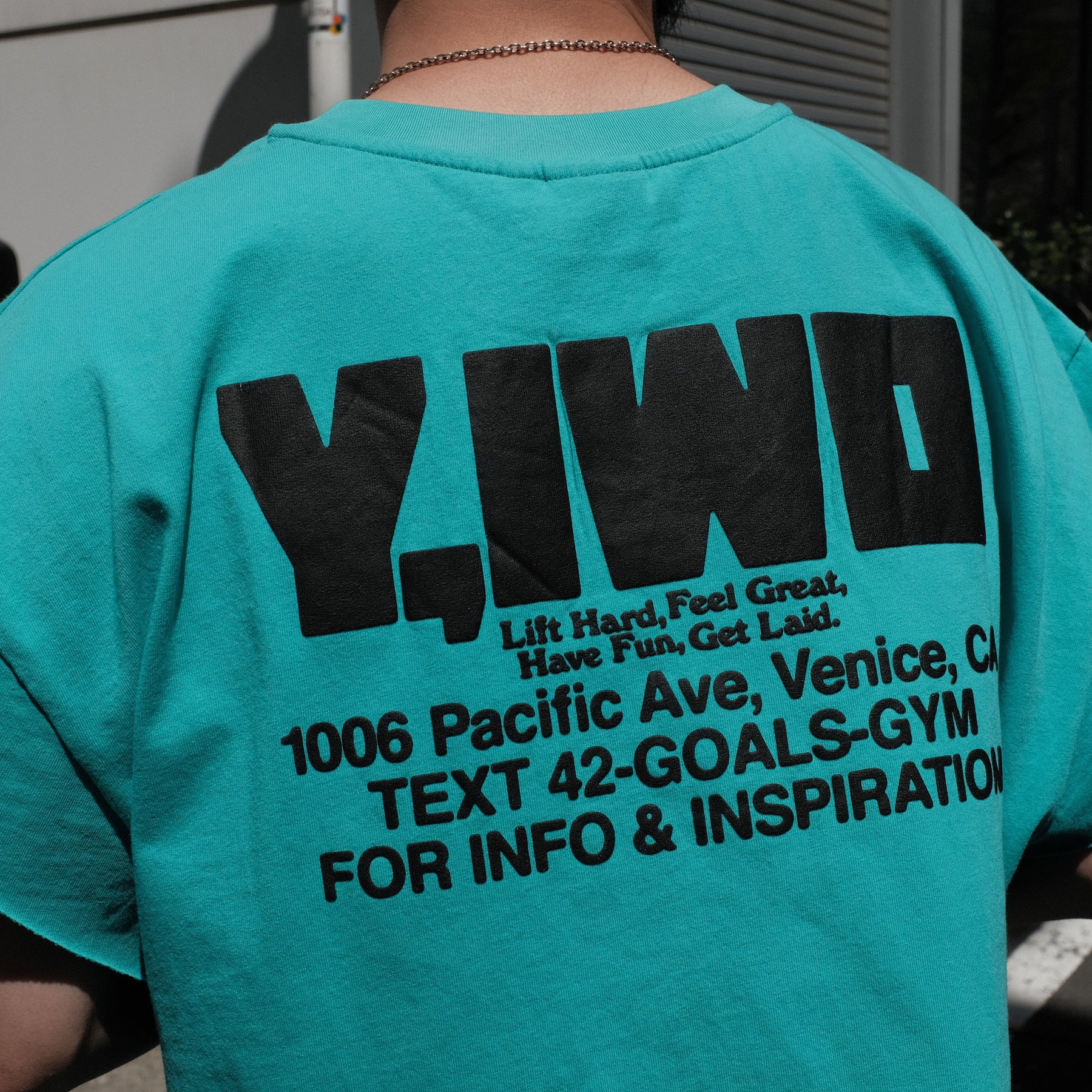 Y,IWO / “Think Big” Cap Sleeve TEAL