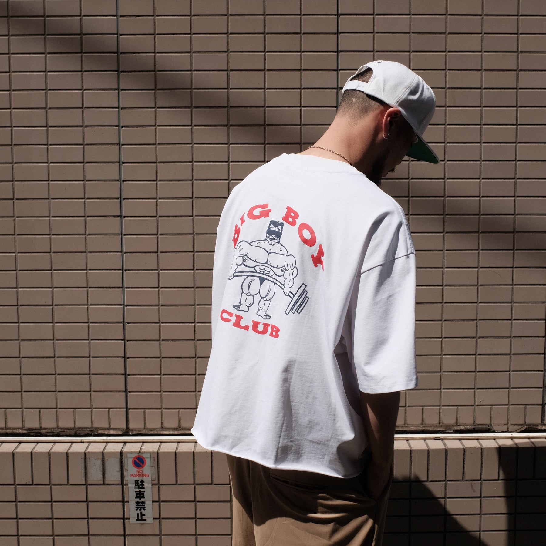 <span style="color: #f50b0b;">Last One</span> Y,IWO / Big Boy Club Cropped Tee WHITE
