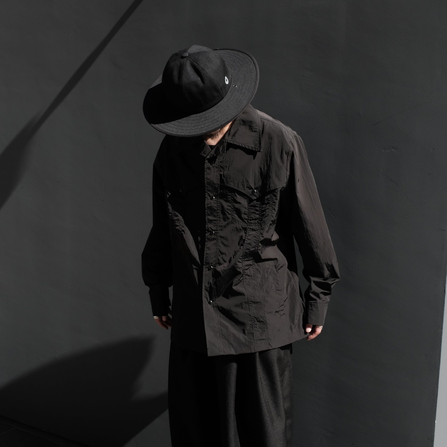 THE MAGUEY / NYLON WESTERN SHIRT BLACK
