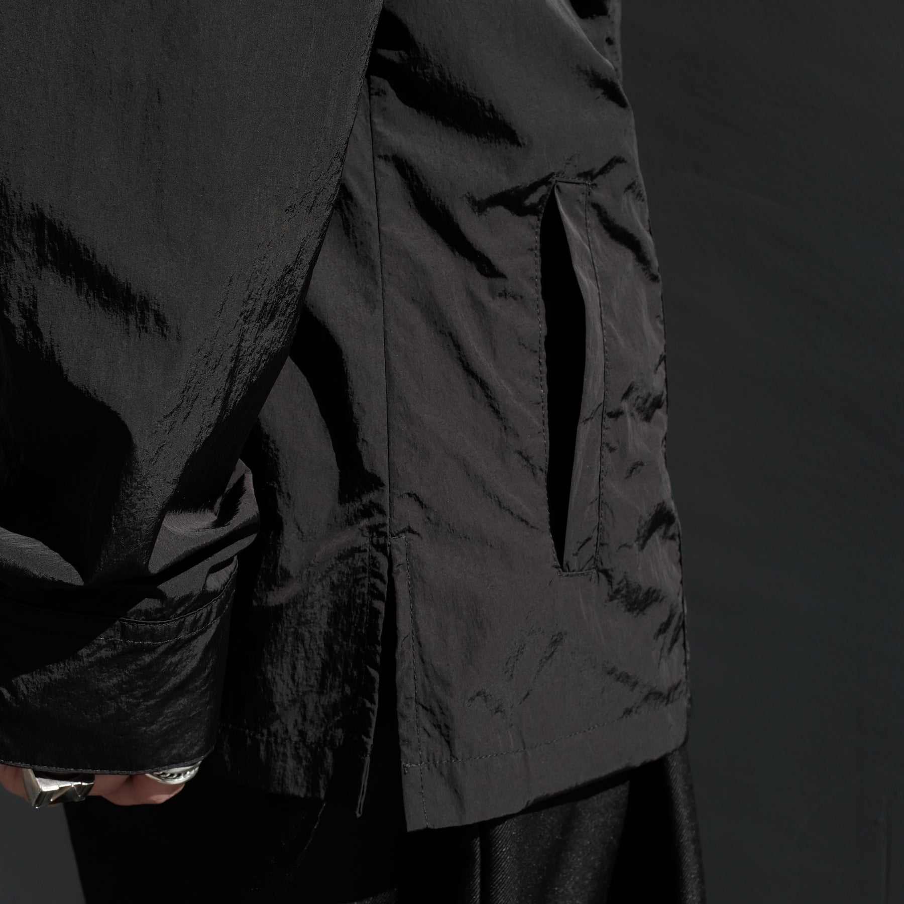 THE MAGUEY / NYLON WESTERN SHIRT BLACK