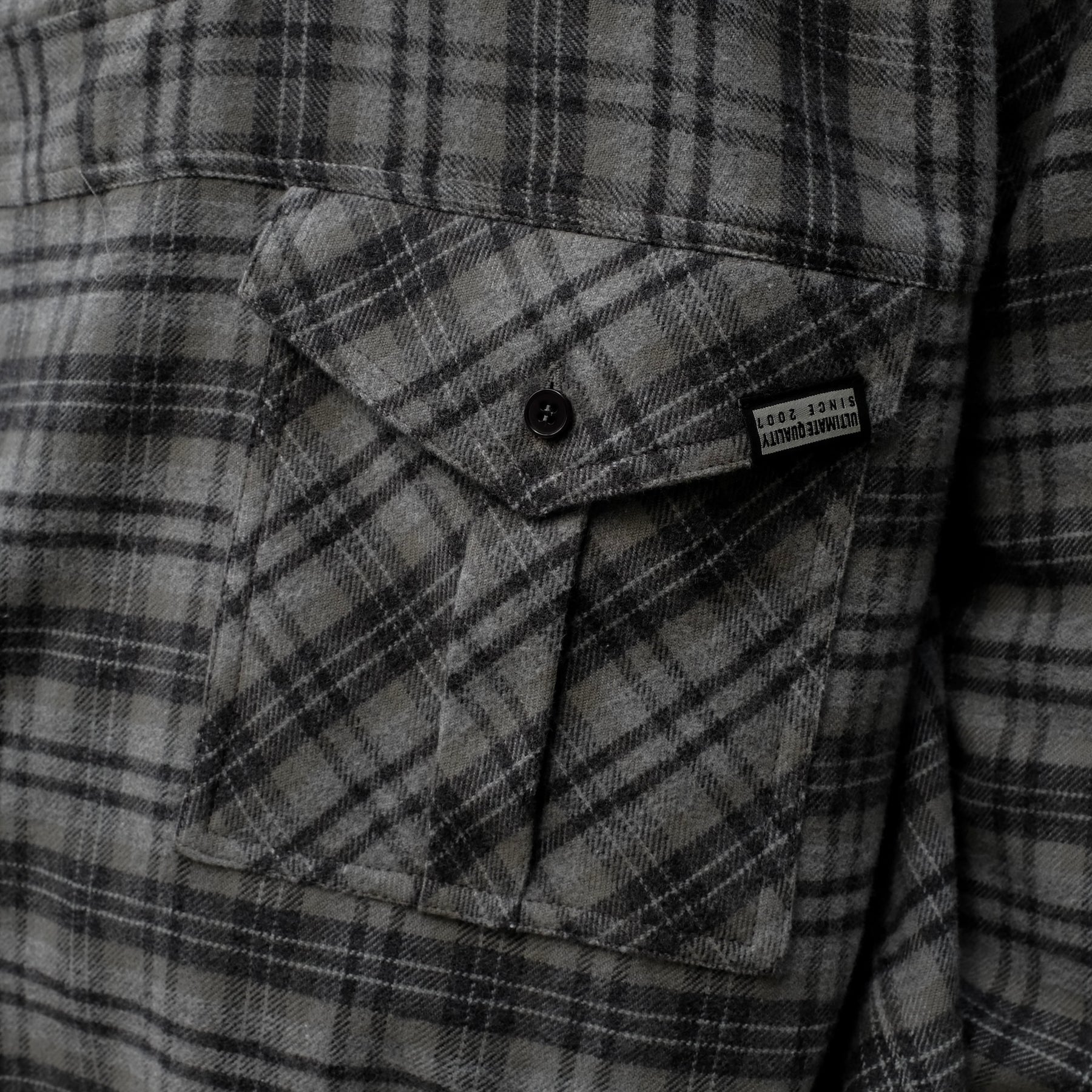 Martine Rose / HOODED SHIRT GREY CHECK