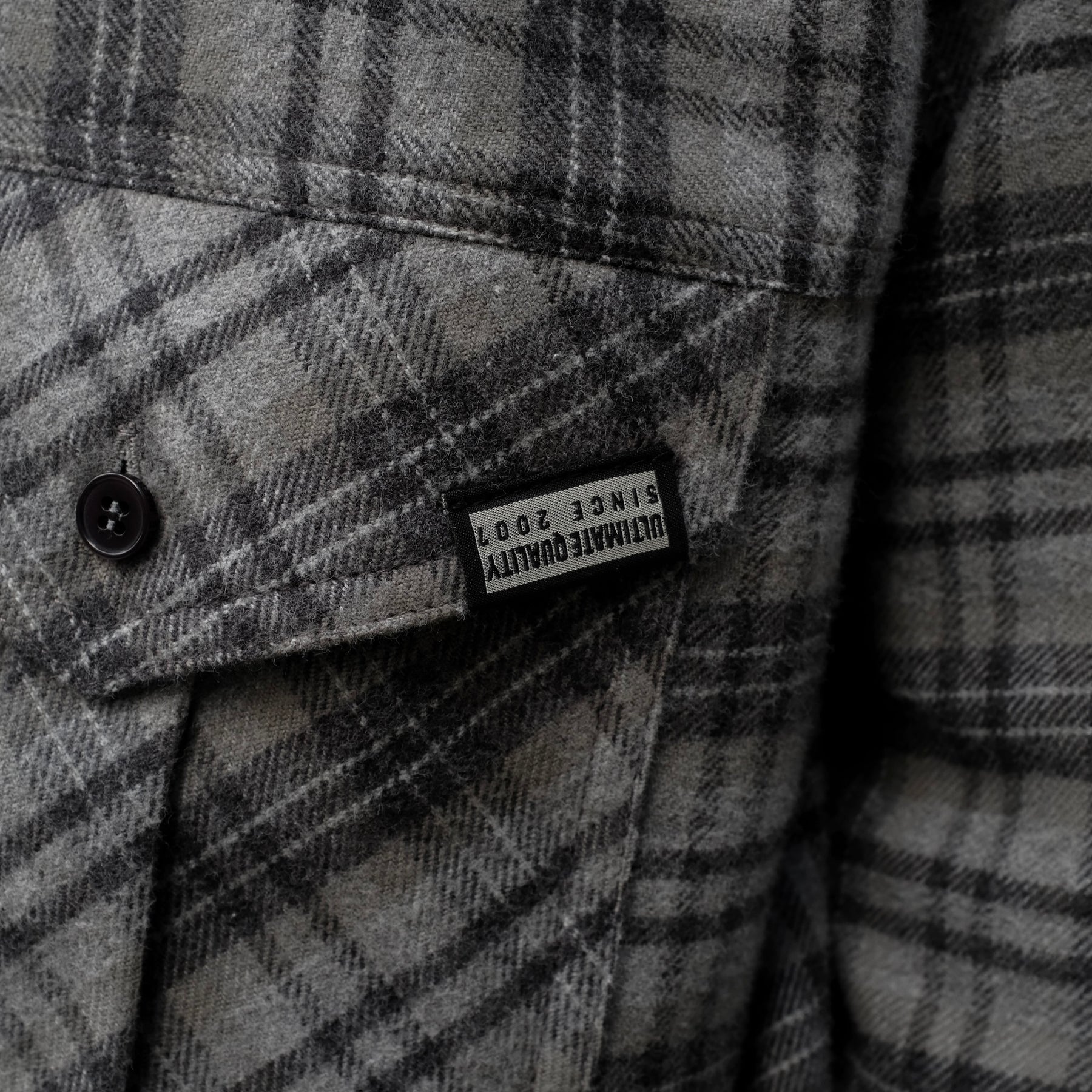 Martine Rose / HOODED SHIRT GREY CHECK