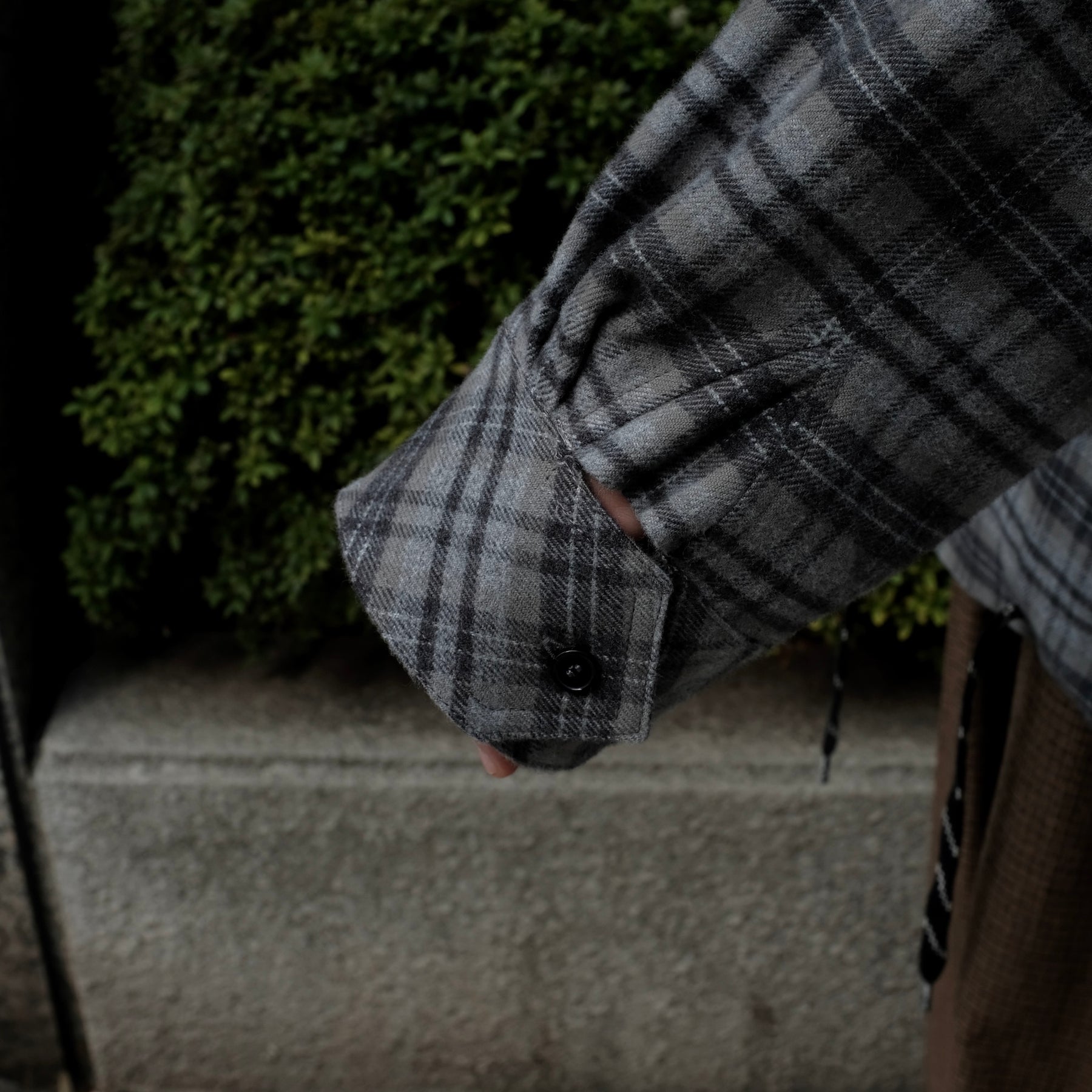 Martine Rose / HOODED SHIRT GREY CHECK